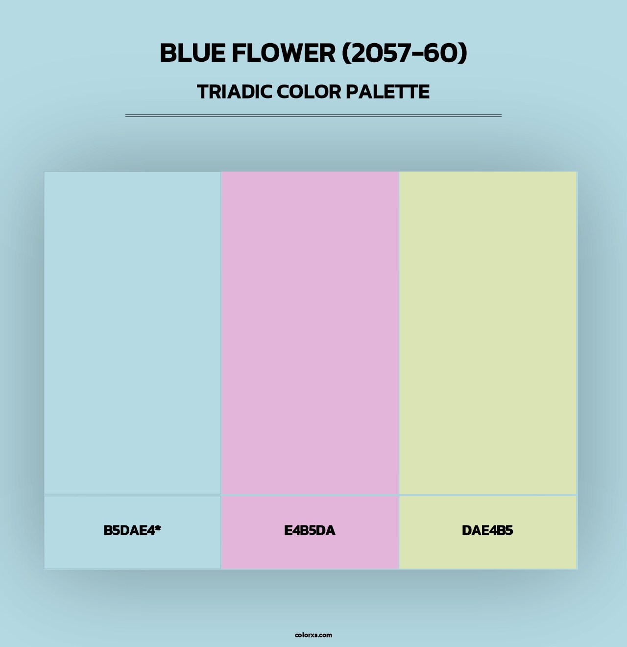 Blue Flower (2057-60) - Triadic Color Palette