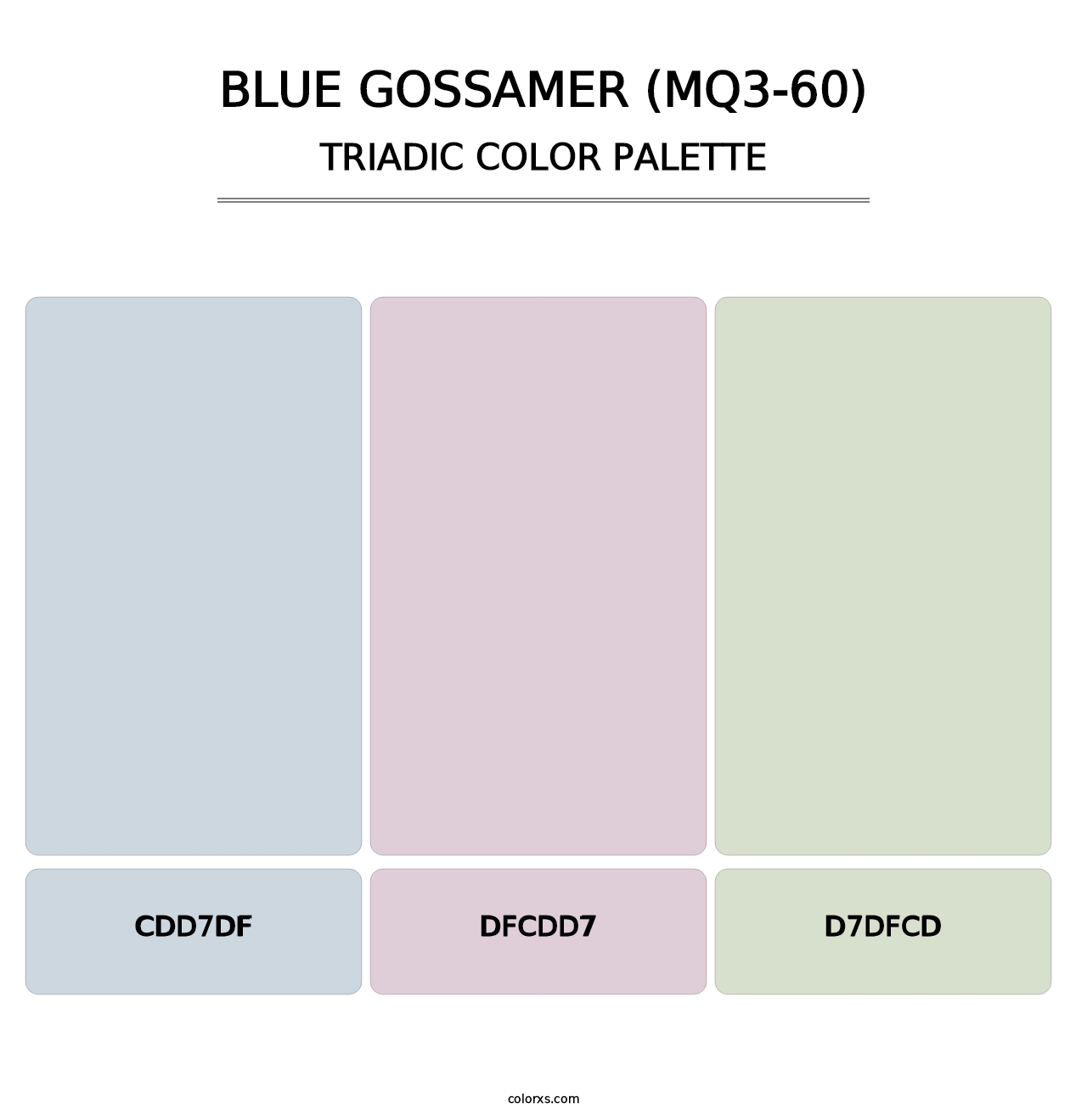 Blue Gossamer (MQ3-60) - Triadic Color Palette
