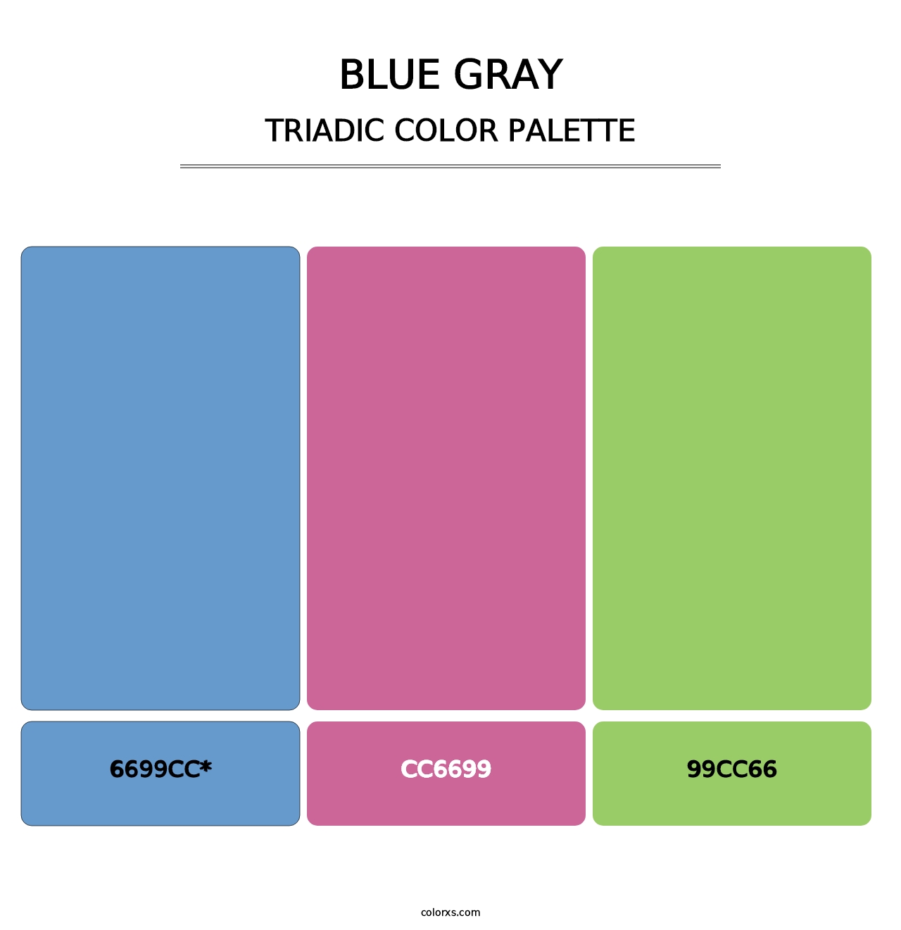Blue Gray - Triadic Color Palette