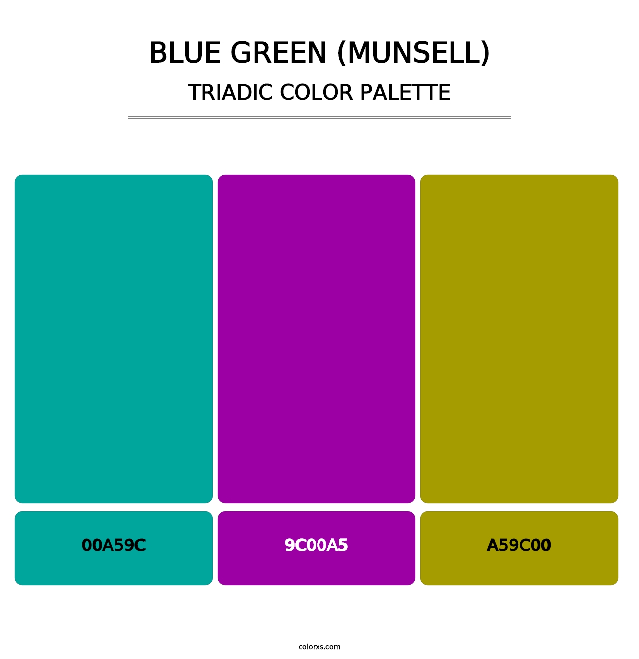 Blue Green (Munsell) - Triadic Color Palette
