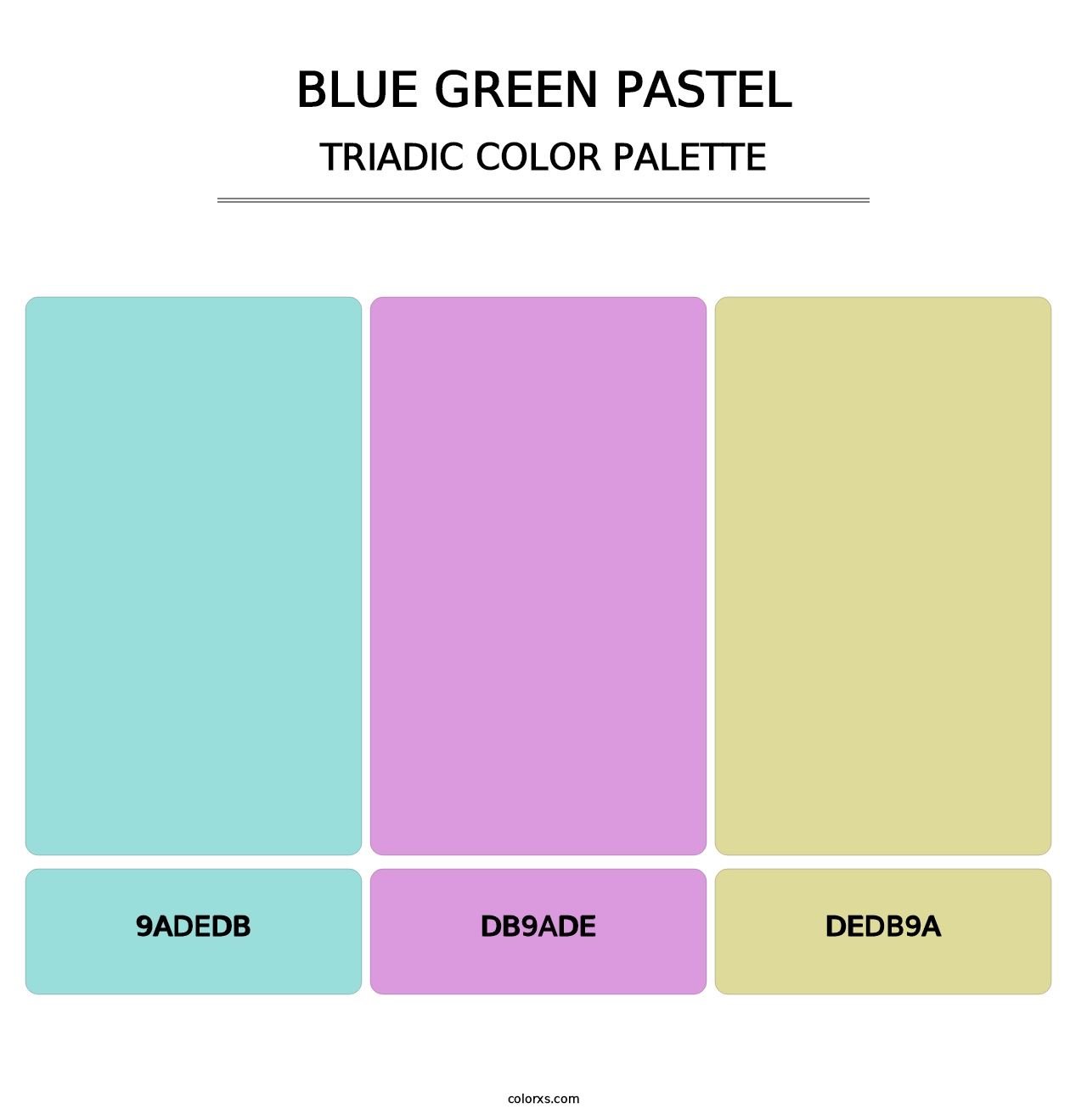 Blue Green Pastel - Triadic Color Palette