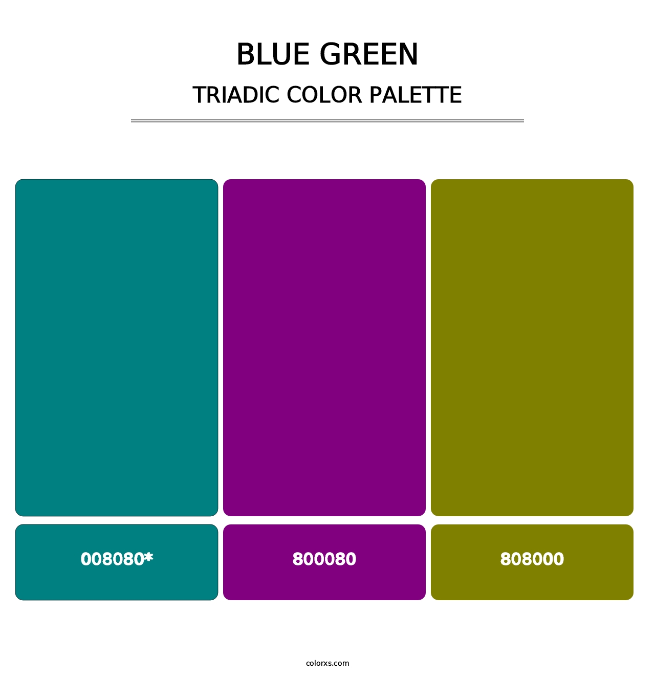 Blue Green - Triadic Color Palette