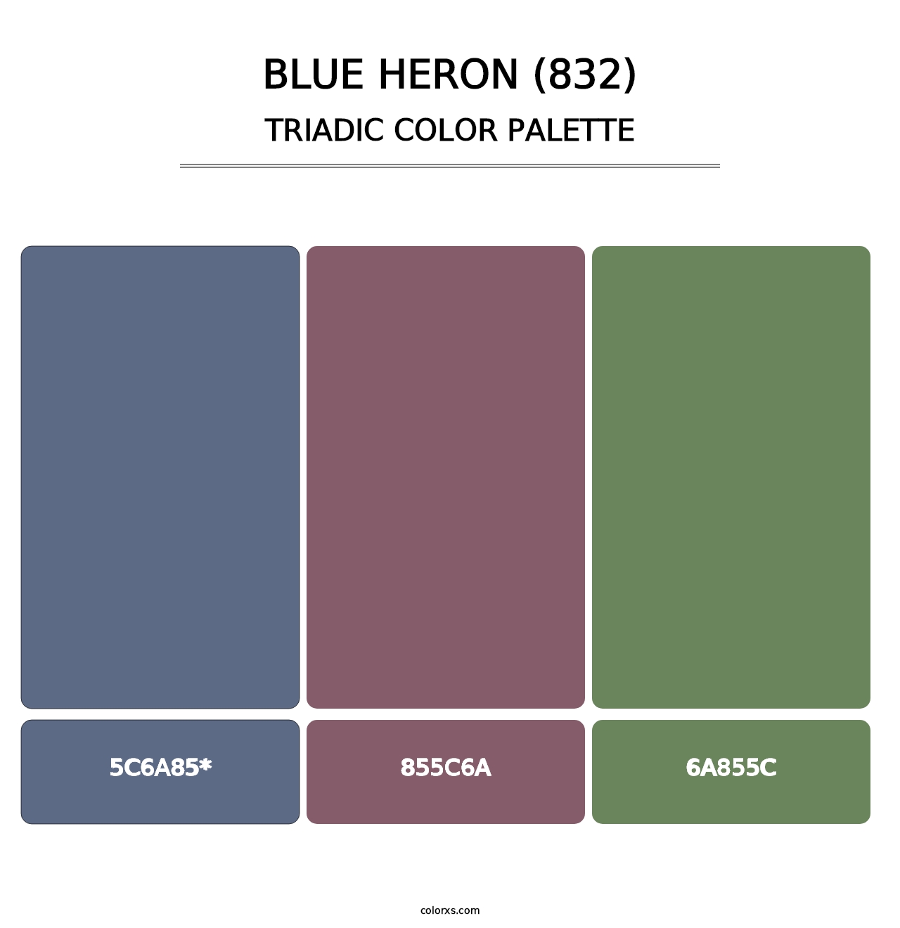 Blue Heron (832) - Triadic Color Palette