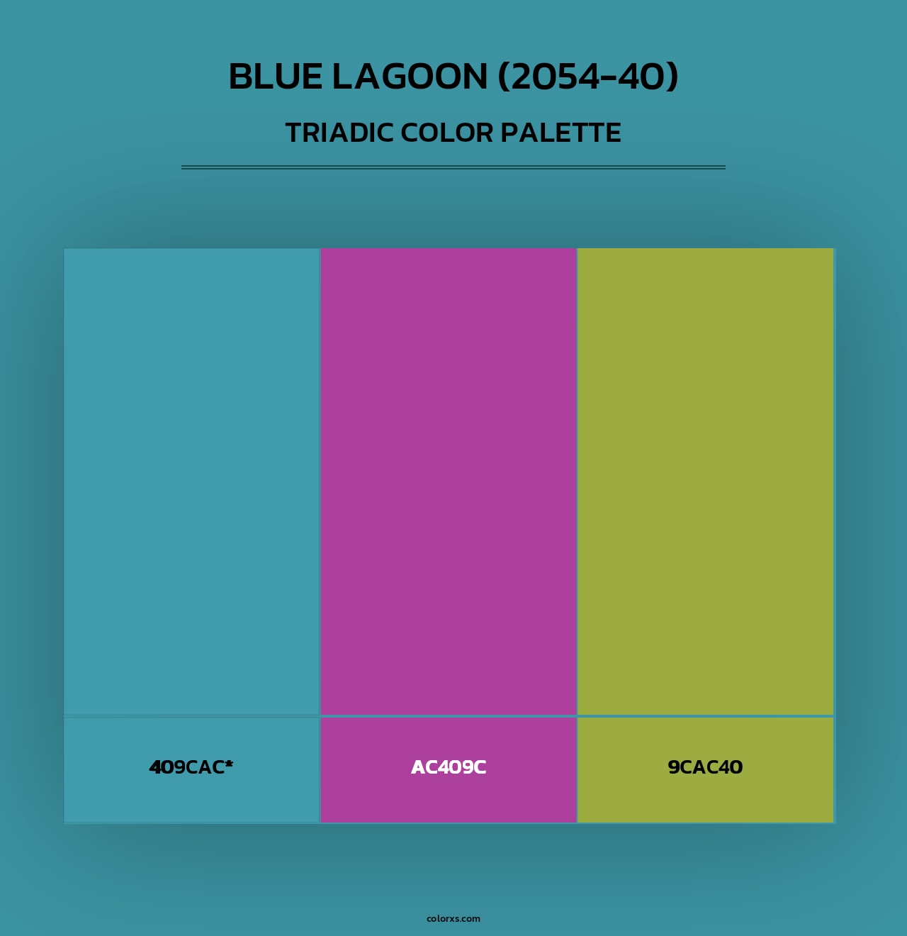Blue Lagoon (2054-40) - Triadic Color Palette