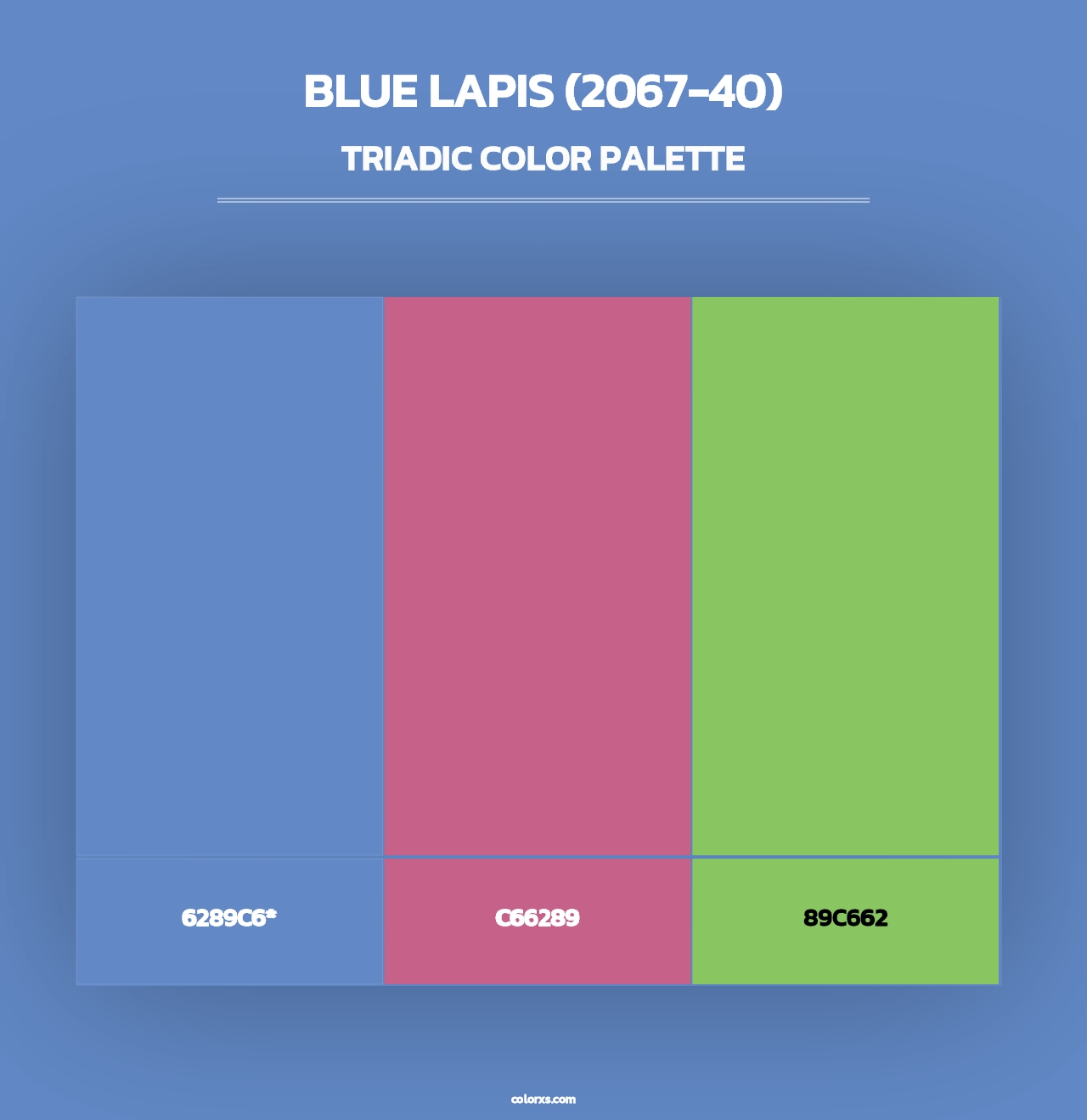 Blue Lapis (2067-40) - Triadic Color Palette