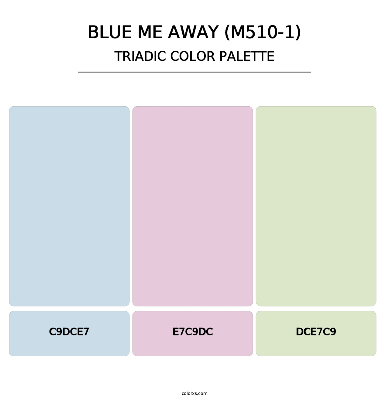 Blue Me Away (M510-1) - Triadic Color Palette