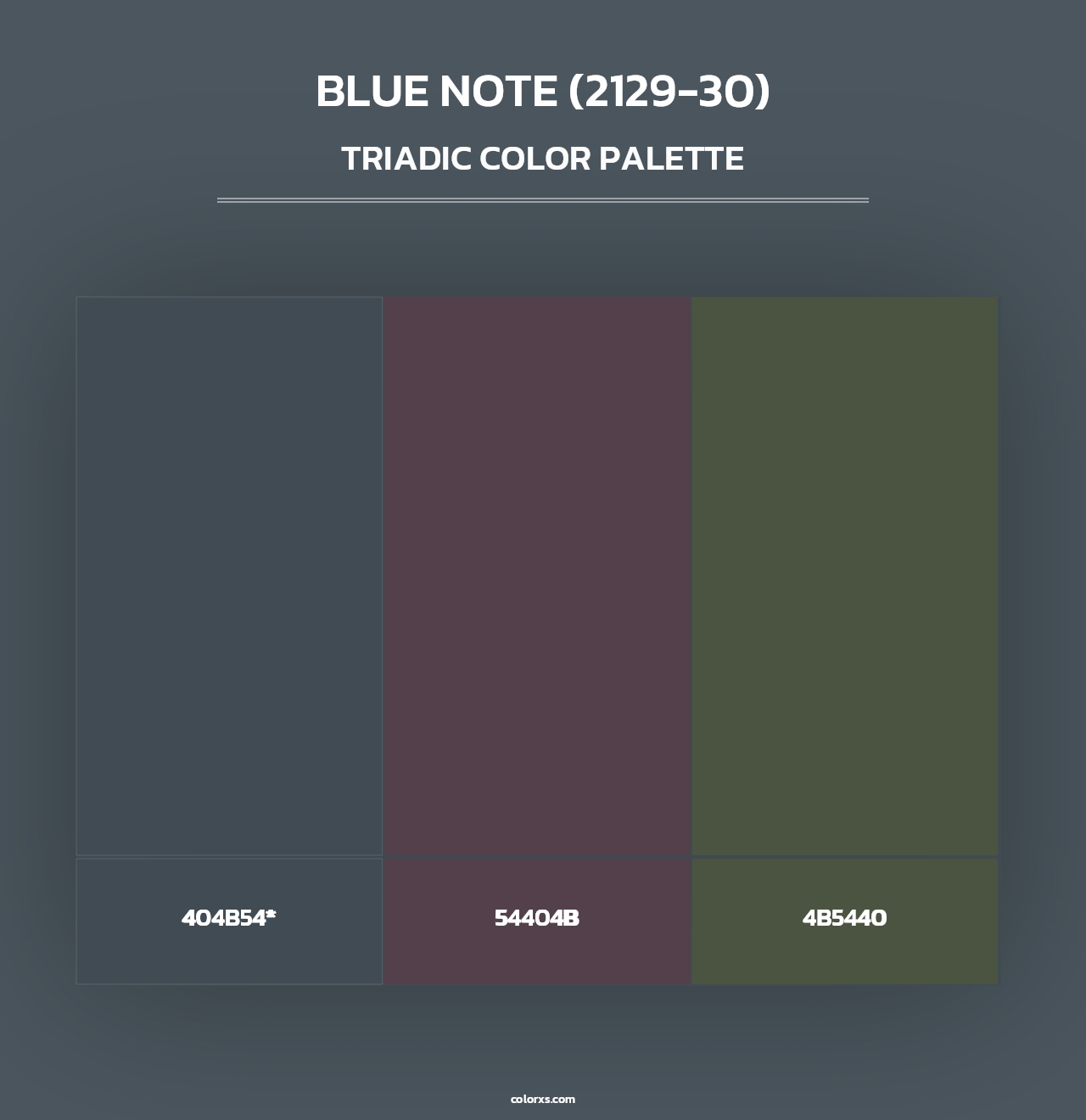 Blue Note (2129-30) - Triadic Color Palette
