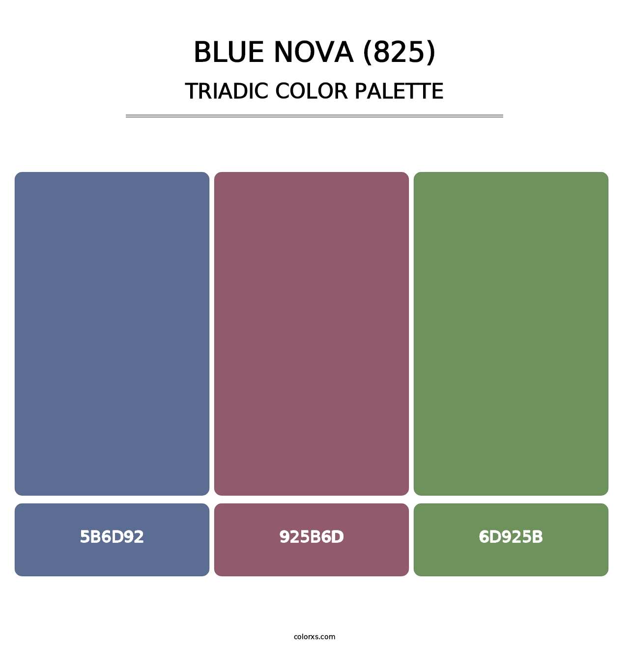 Blue Nova (825) - Triadic Color Palette