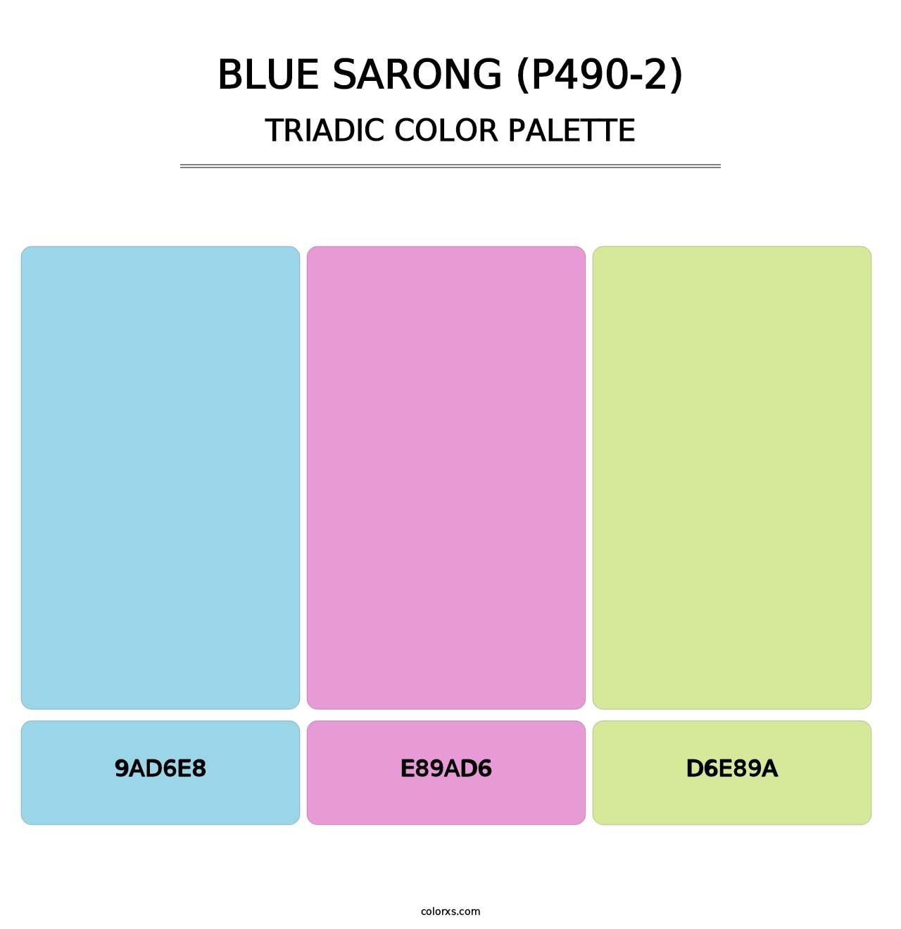 Blue Sarong (P490-2) - Triadic Color Palette