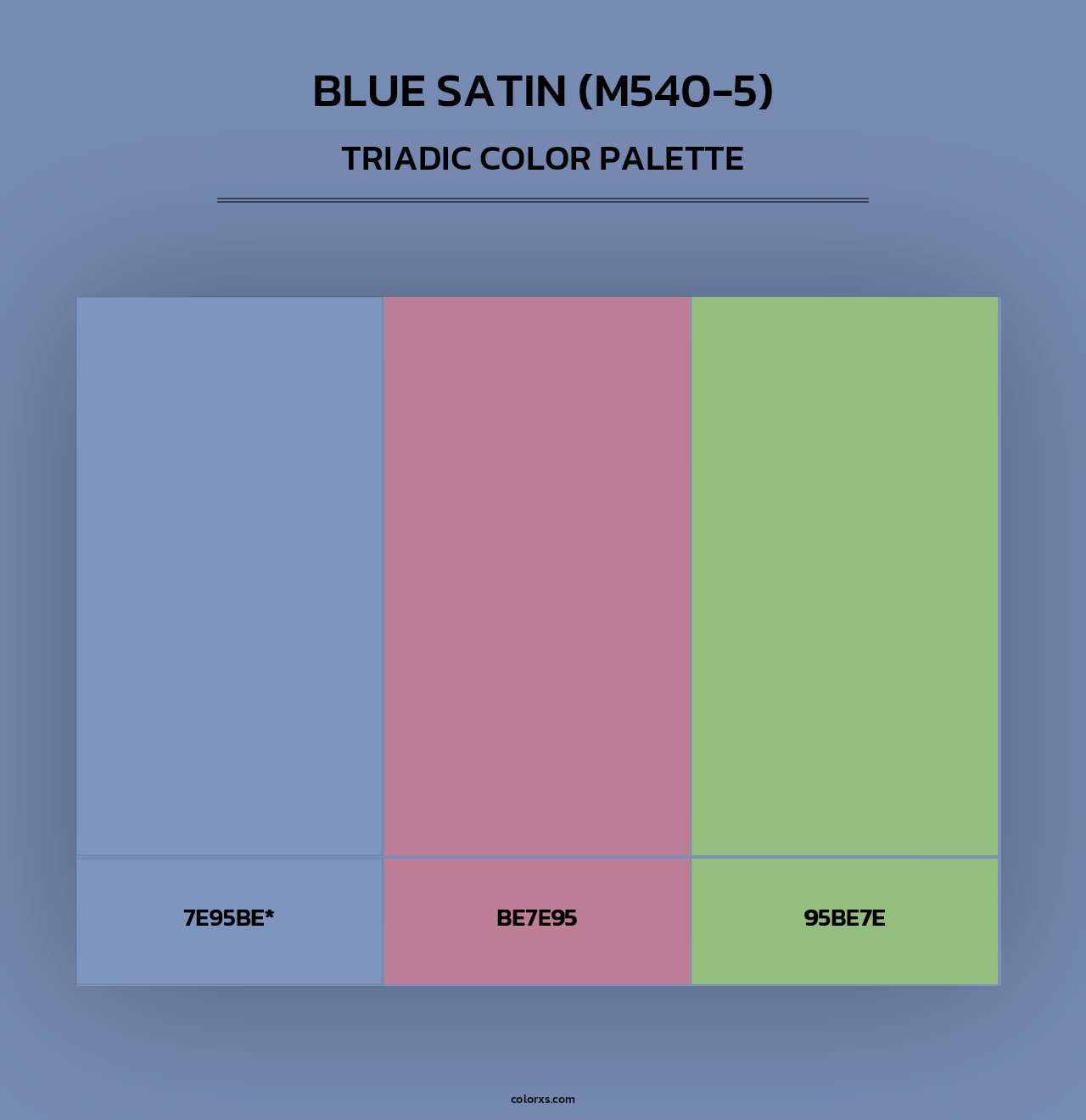 Blue Satin (M540-5) - Triadic Color Palette