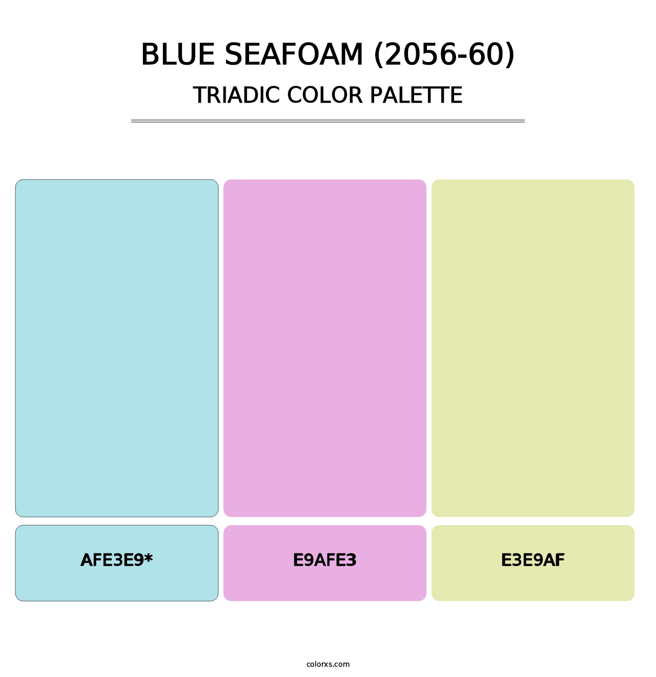 Blue Seafoam (2056-60) - Triadic Color Palette