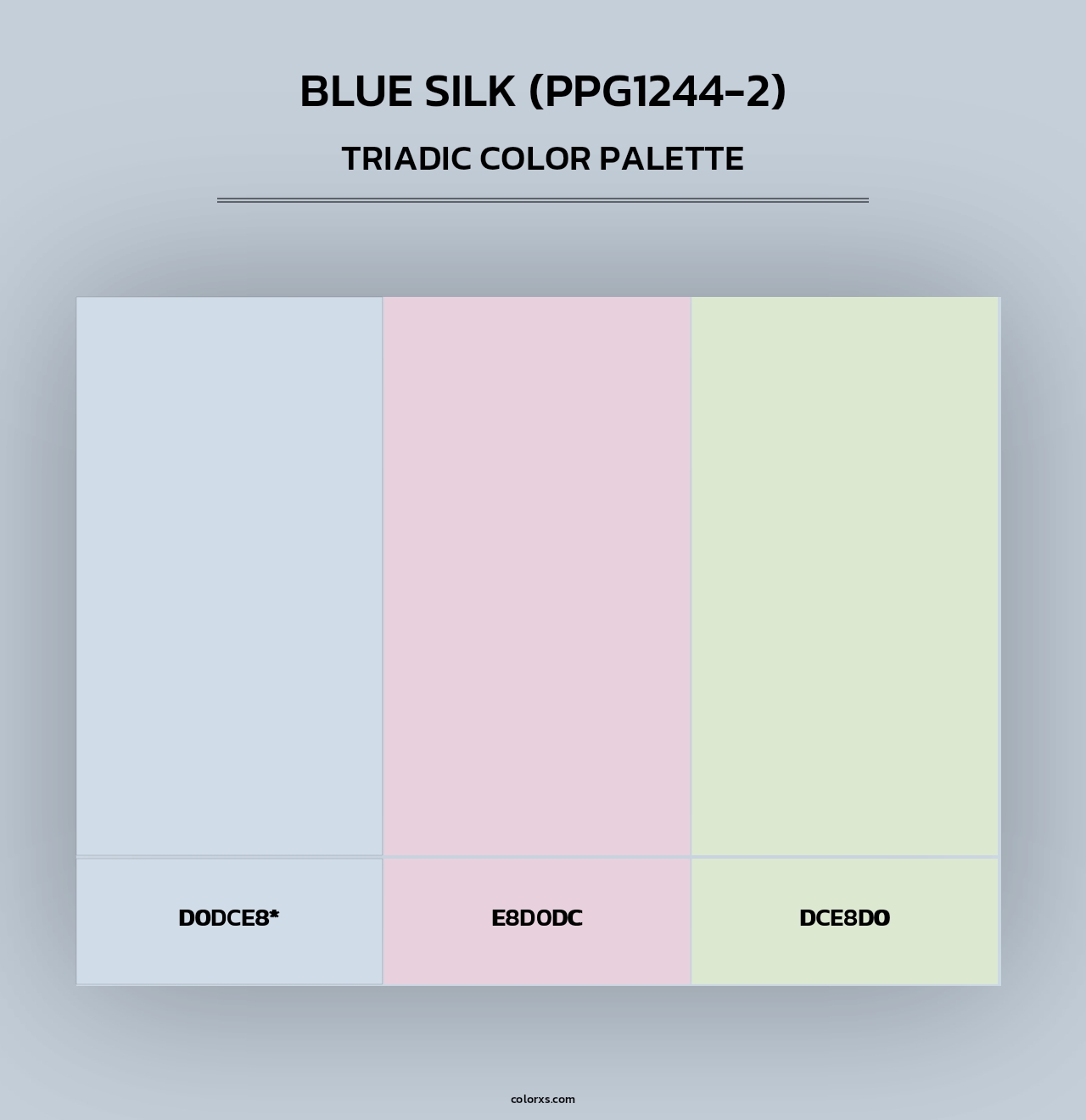 Blue Silk (PPG1244-2) - Triadic Color Palette