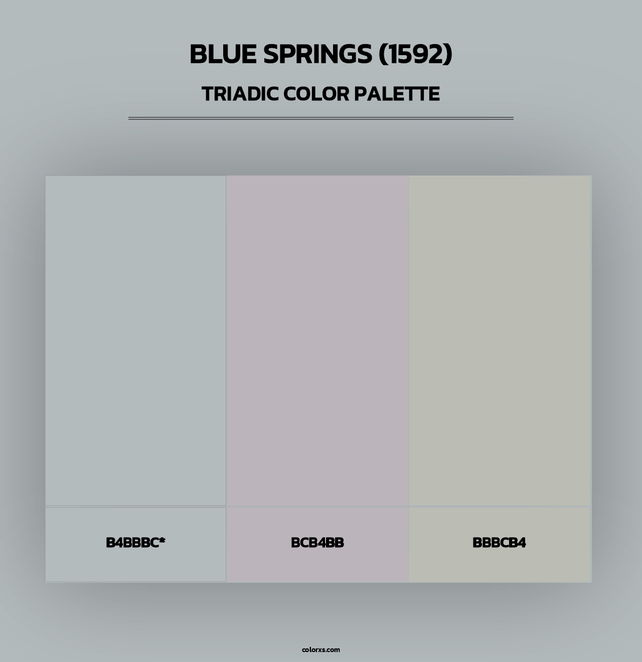 Blue Springs (1592) - Triadic Color Palette