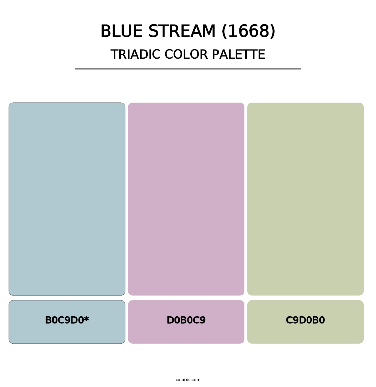 Blue Stream (1668) - Triadic Color Palette
