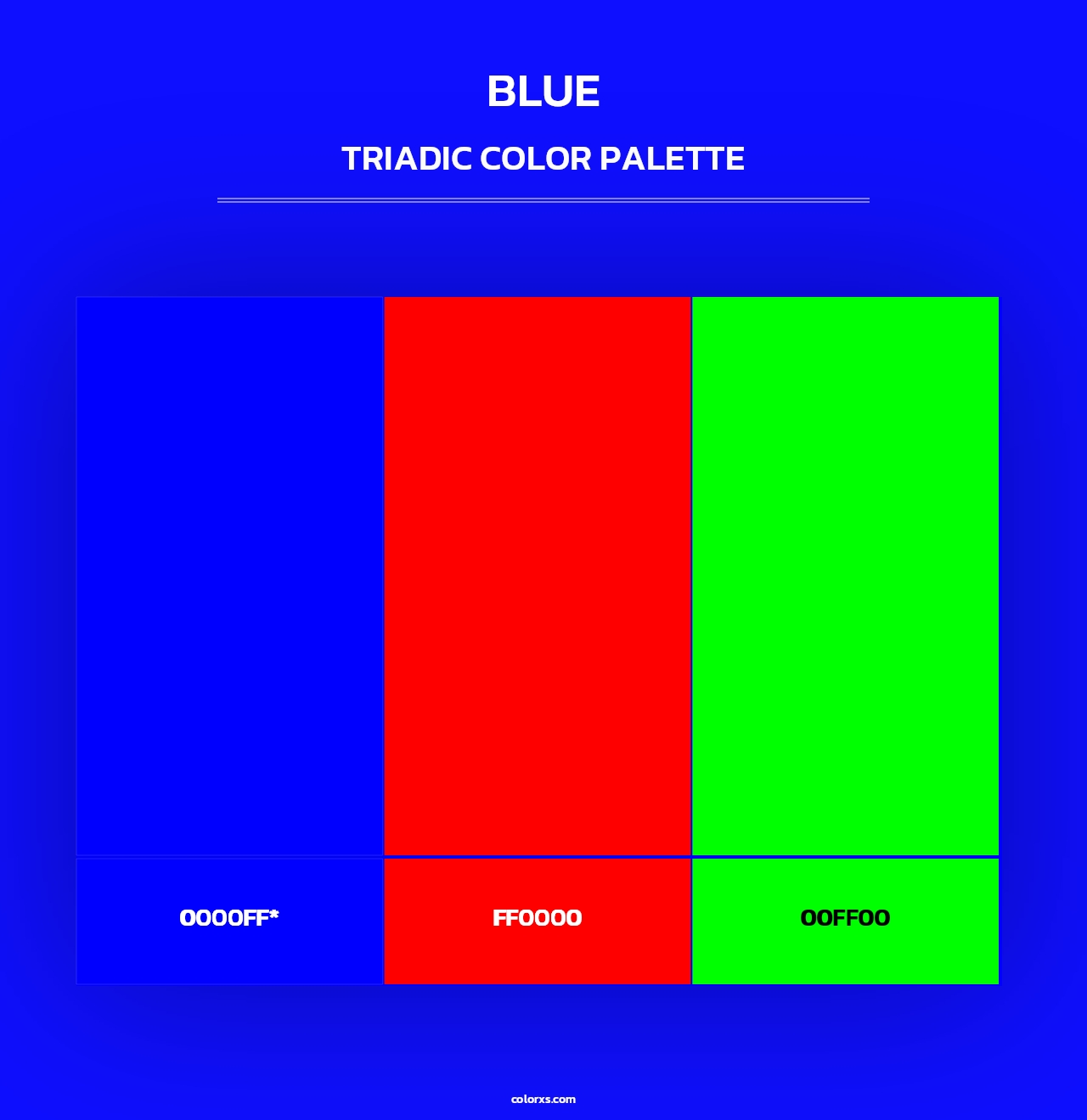 Blue - Triadic Color Palette