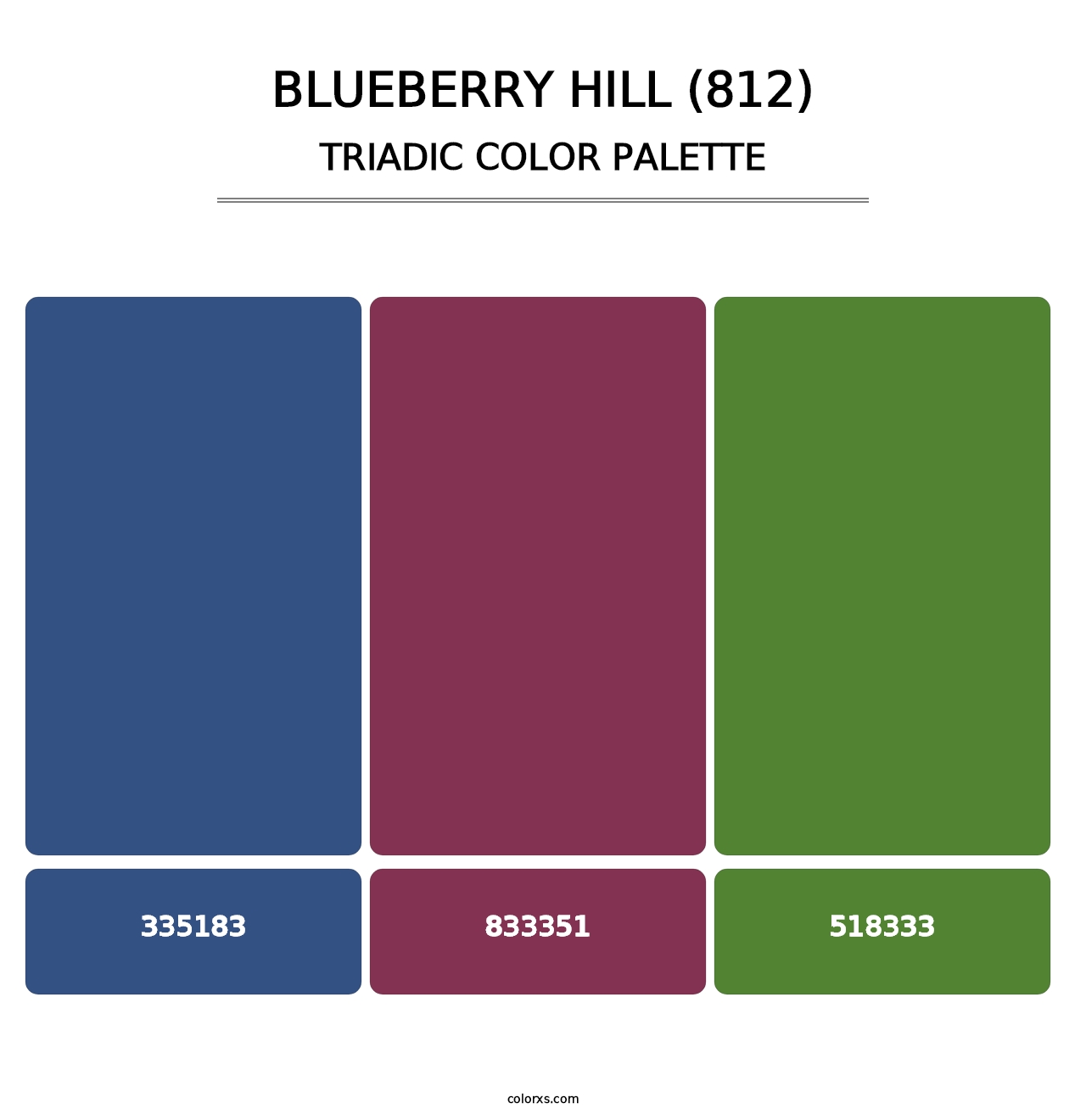 Blueberry Hill (812) - Triadic Color Palette