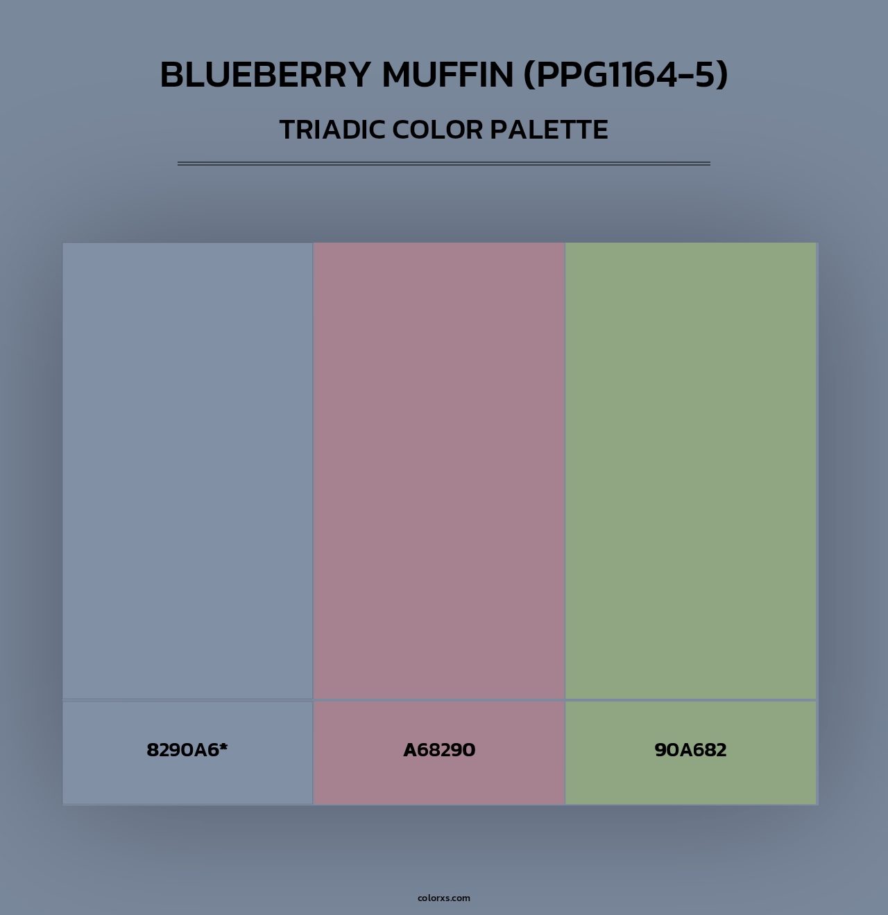 Blueberry Muffin (PPG1164-5) - Triadic Color Palette
