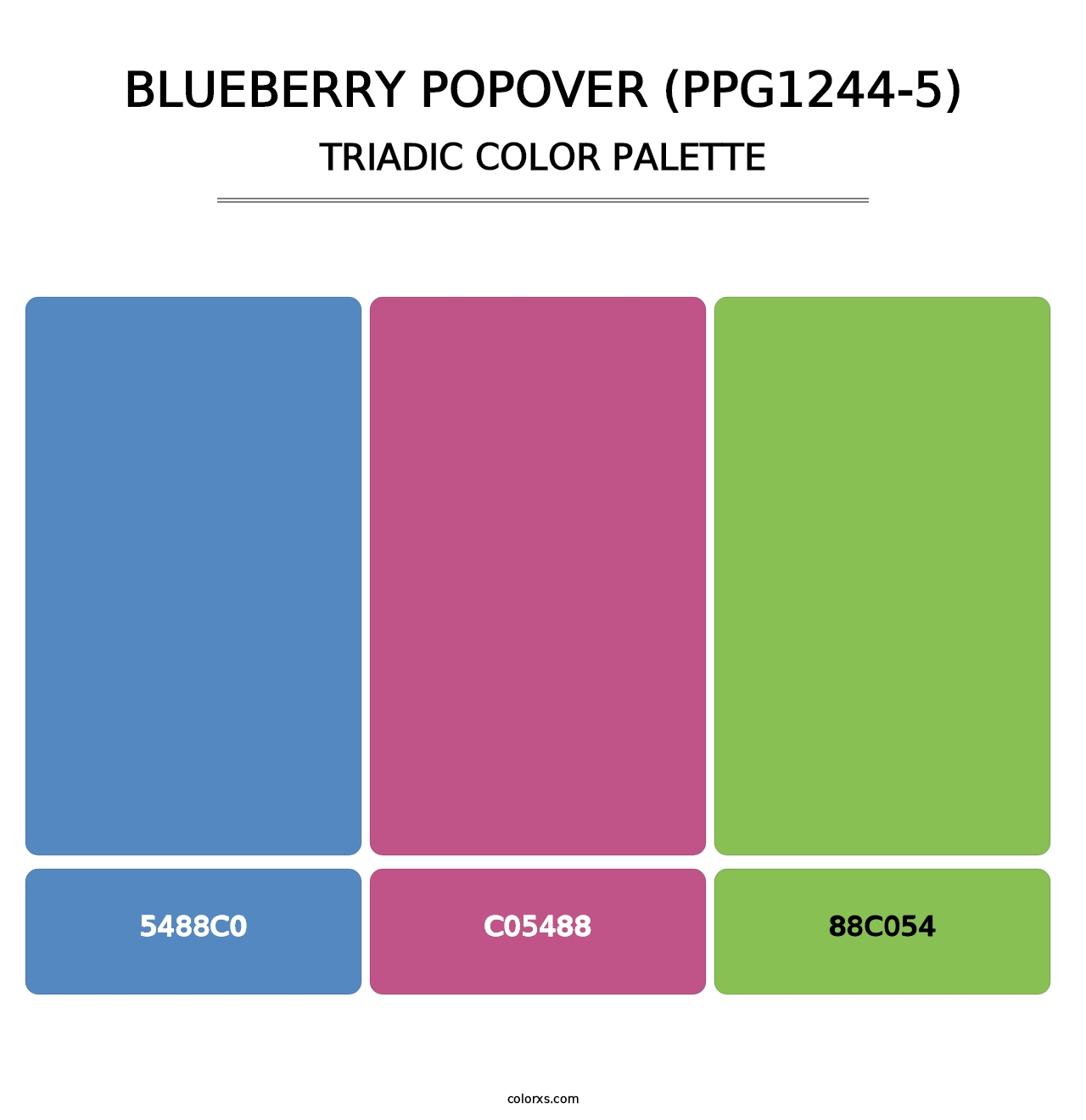 Blueberry Popover (PPG1244-5) - Triadic Color Palette