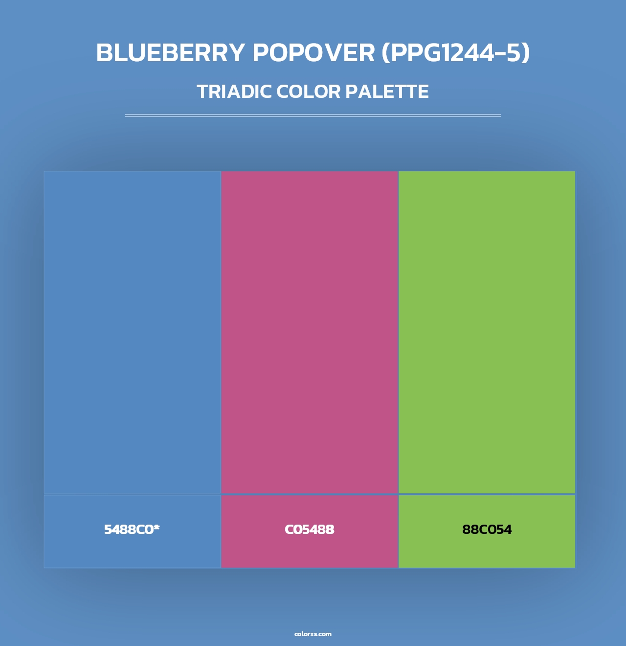 Blueberry Popover (PPG1244-5) - Triadic Color Palette