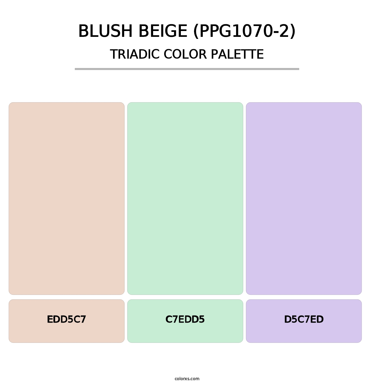 Blush Beige (PPG1070-2) - Triadic Color Palette
