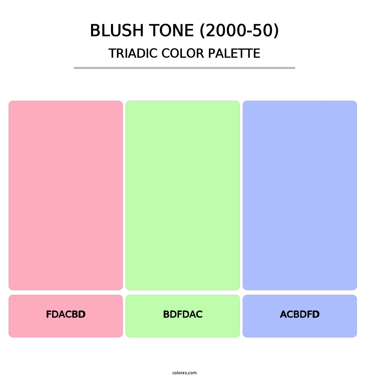 Blush Tone (2000-50) - Triadic Color Palette