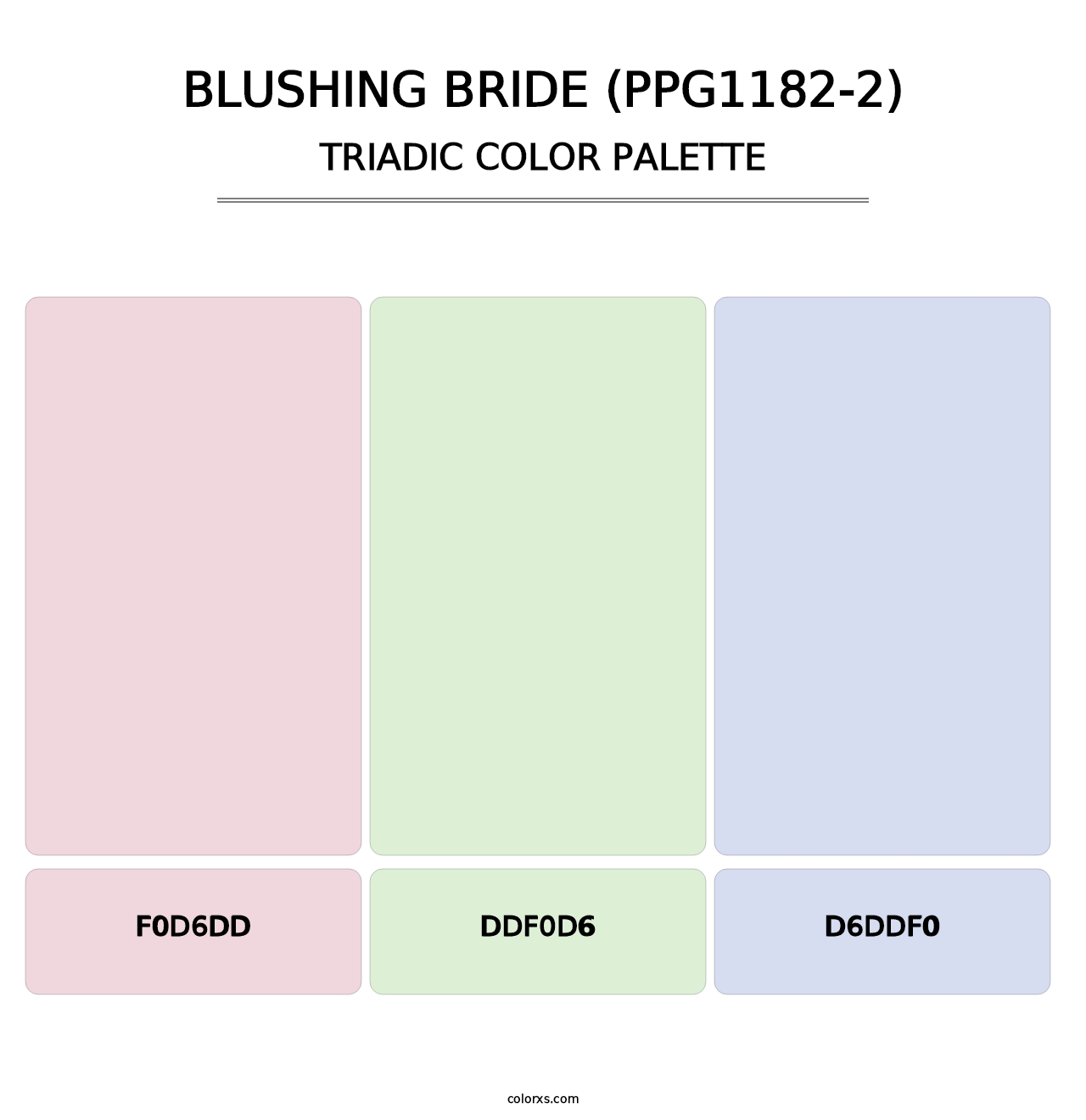 Blushing Bride (PPG1182-2) - Triadic Color Palette