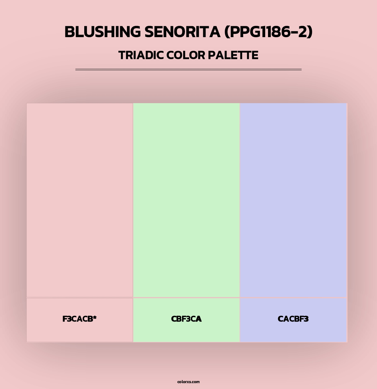 Blushing Senorita (PPG1186-2) - Triadic Color Palette