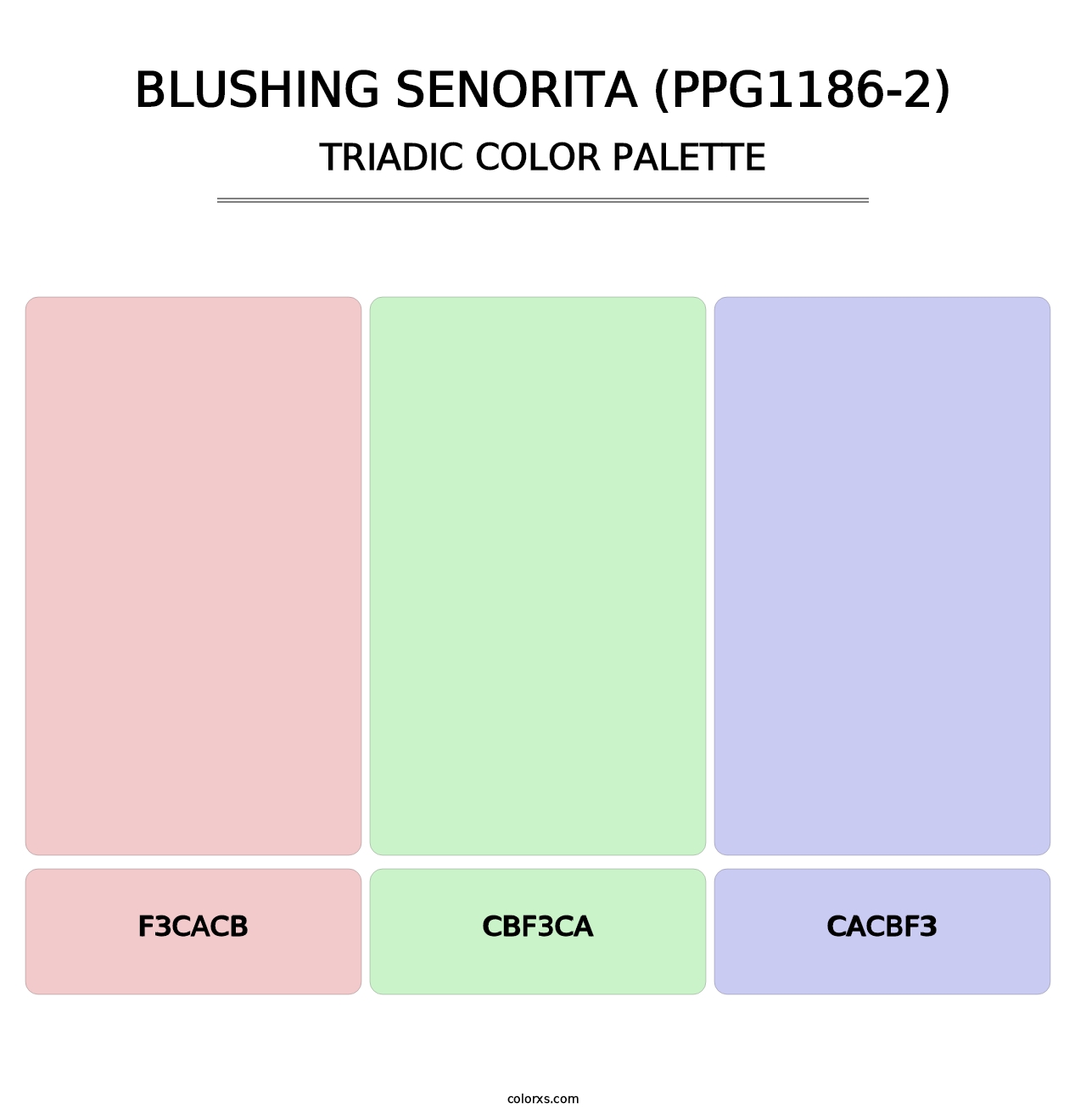 Blushing Senorita (PPG1186-2) - Triadic Color Palette