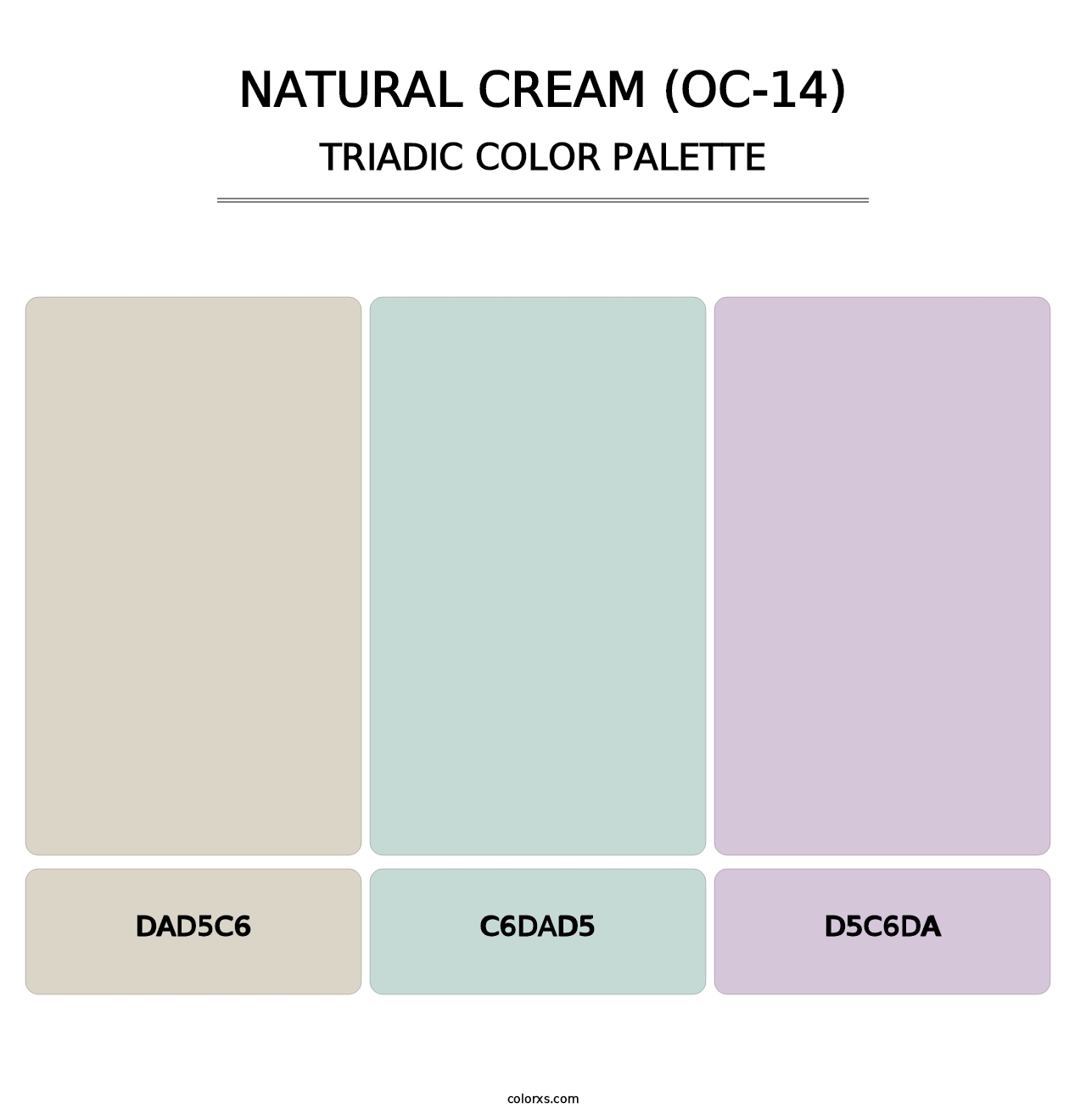Natural Cream (OC-14) - Triadic Color Palette