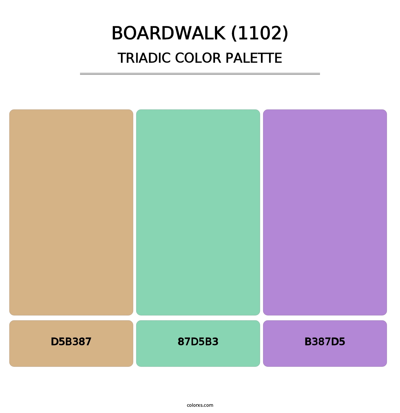 Boardwalk (1102) - Triadic Color Palette