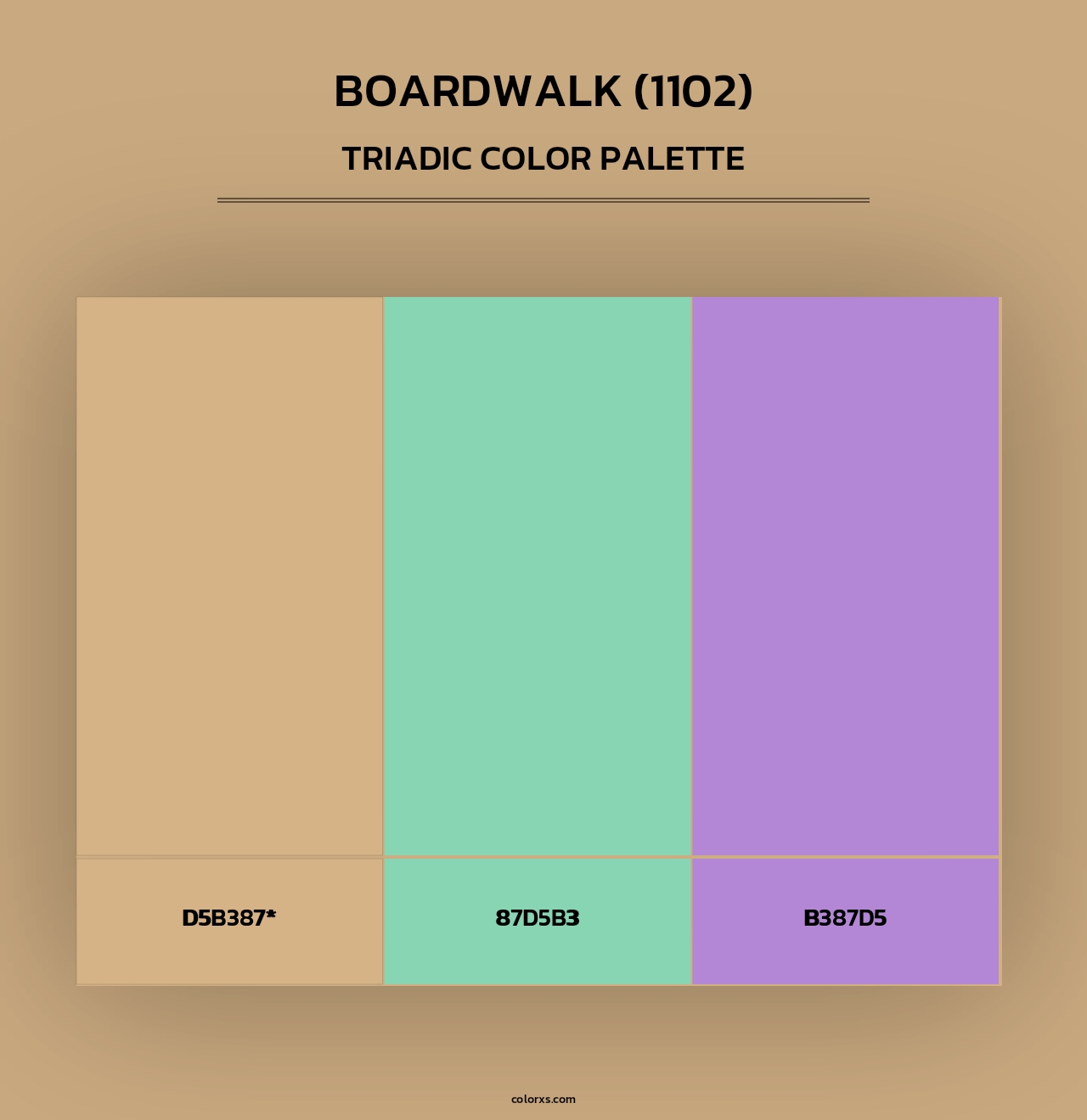 Boardwalk (1102) - Triadic Color Palette