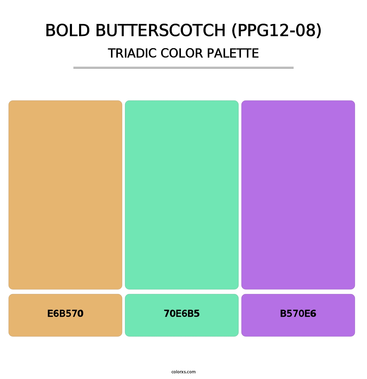 Bold Butterscotch (PPG12-08) - Triadic Color Palette