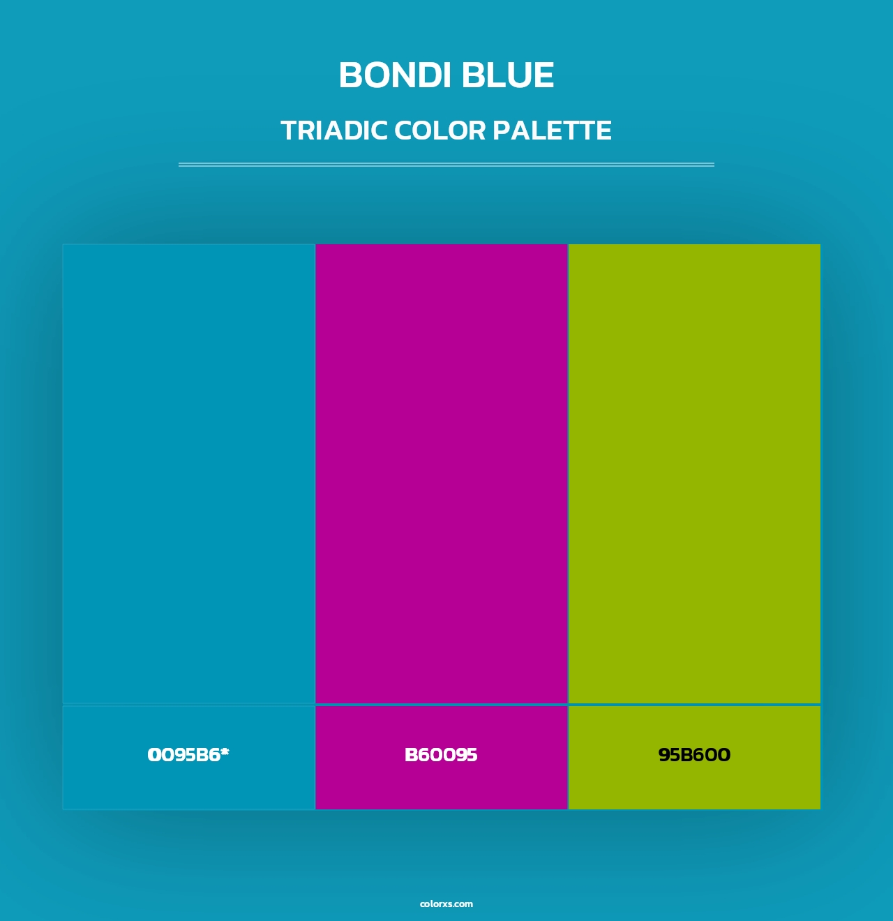 Bondi Blue - Triadic Color Palette