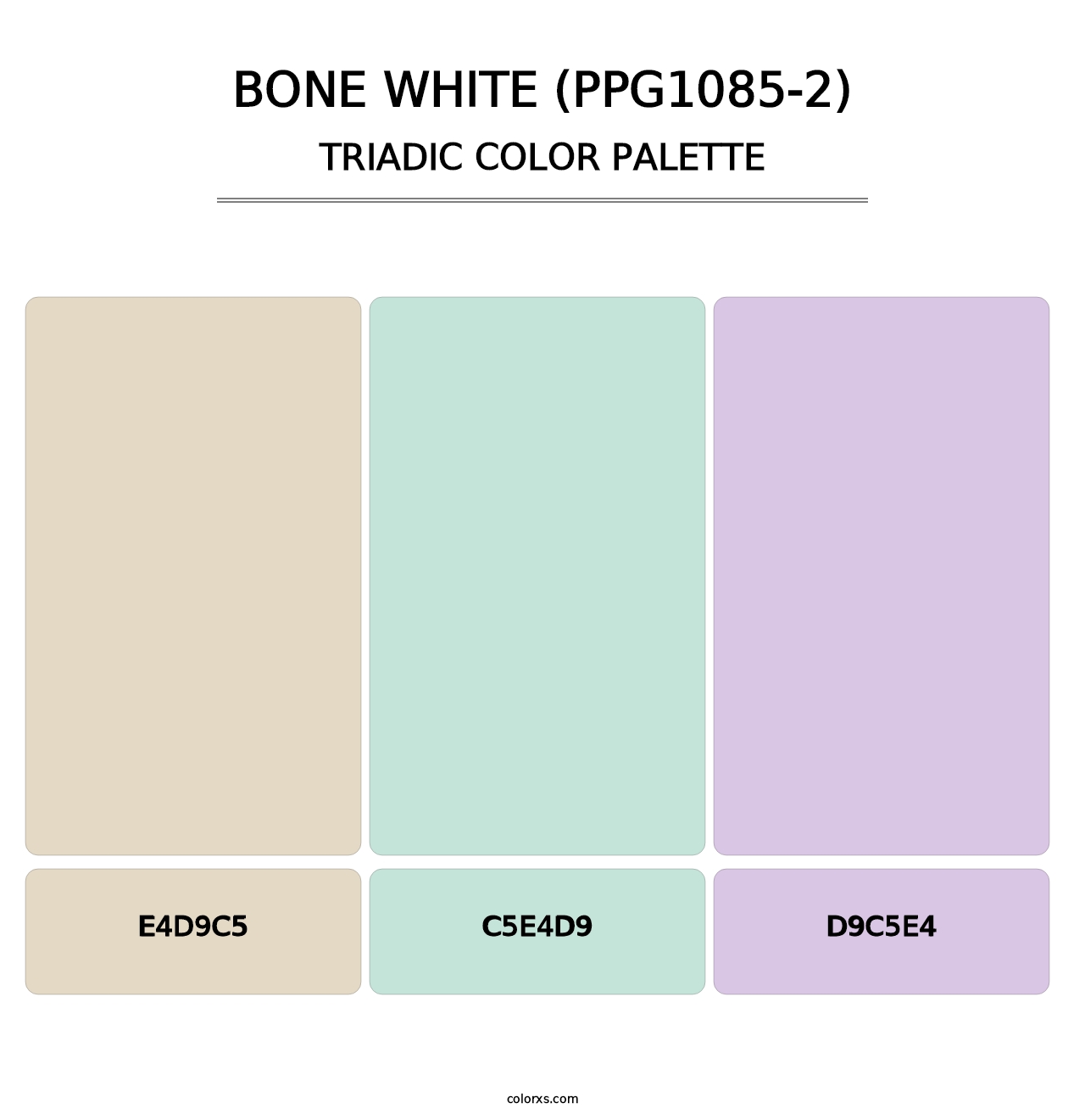 Bone White (PPG1085-2) - Triadic Color Palette