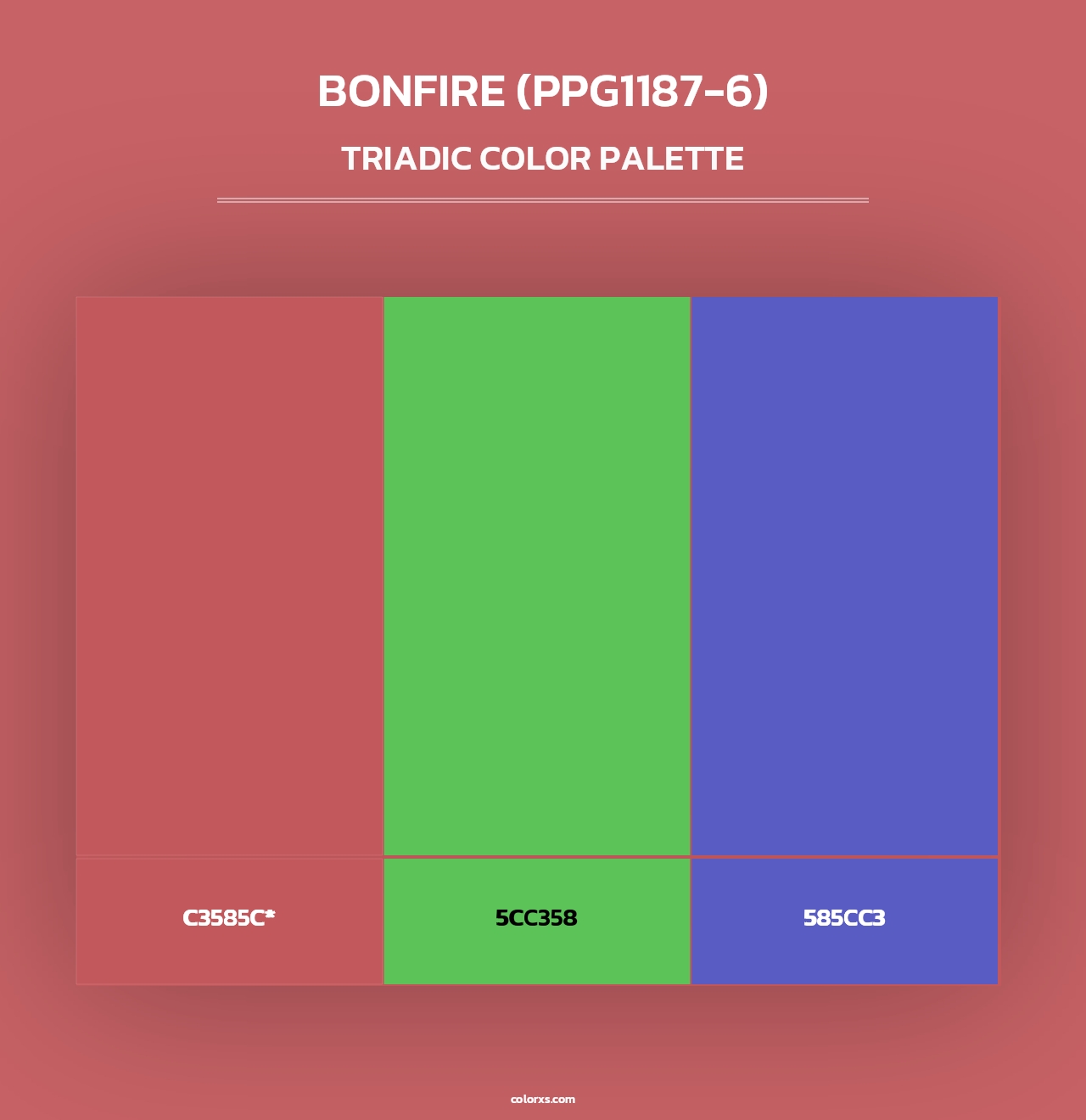 Bonfire (PPG1187-6) - Triadic Color Palette