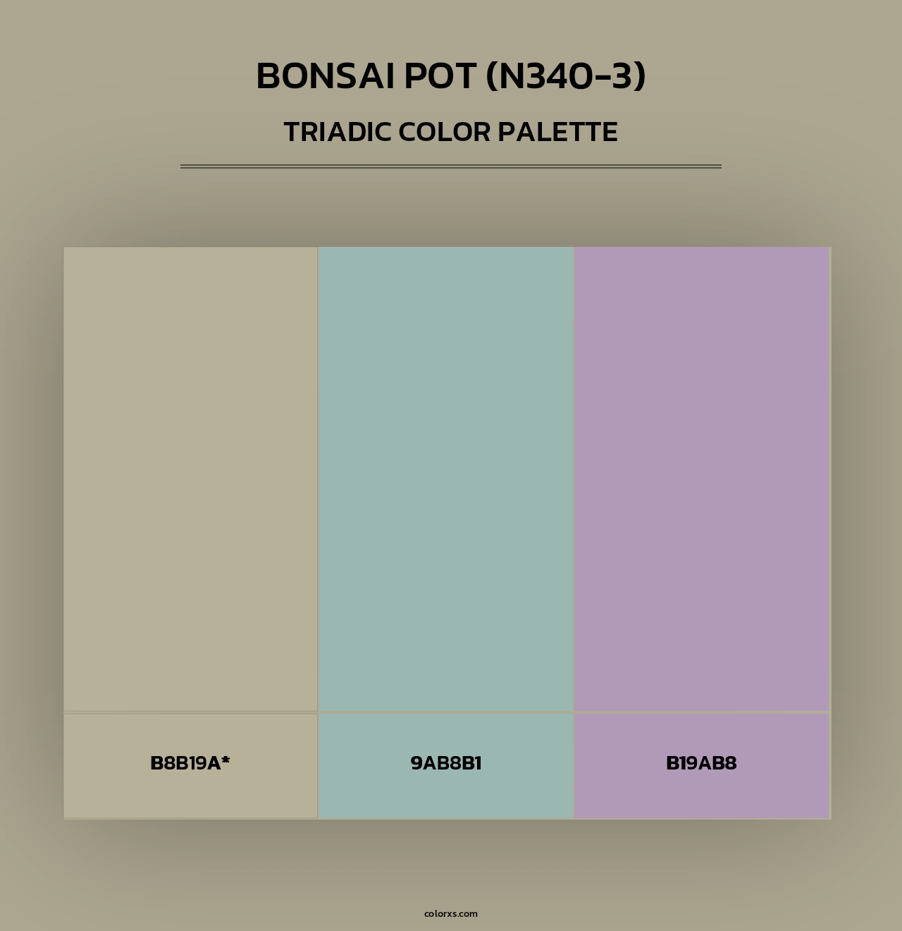 Bonsai Pot (N340-3) - Triadic Color Palette