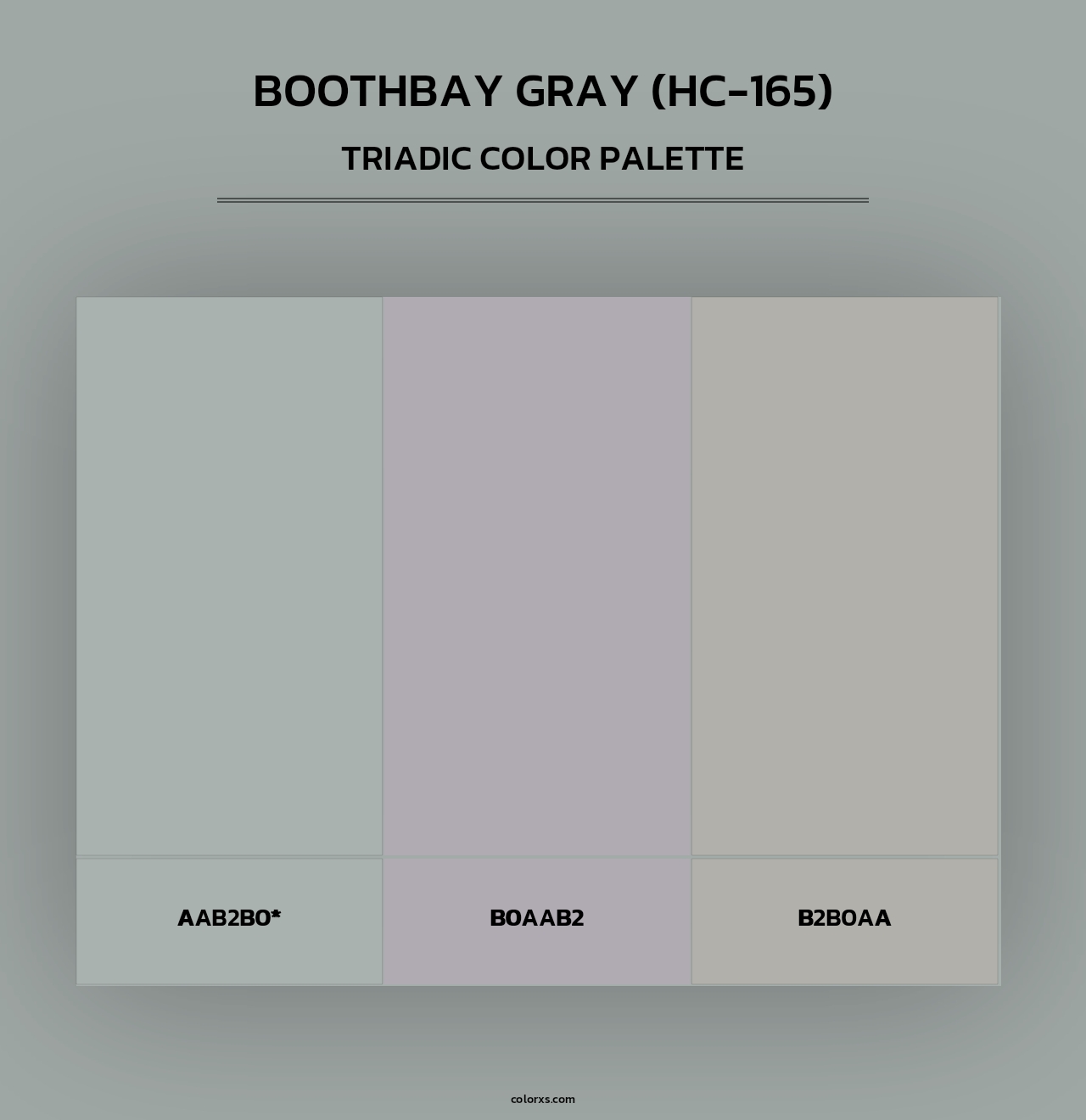Boothbay Gray (HC-165) - Triadic Color Palette