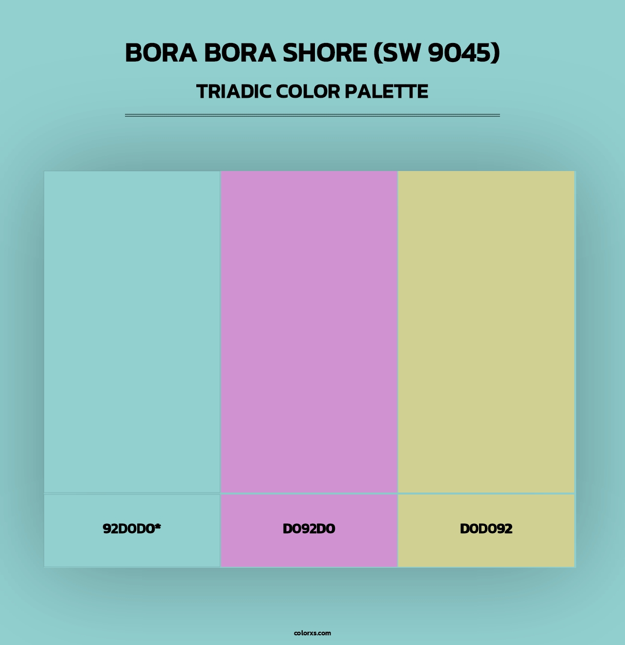 Bora Bora Shore (SW 9045) - Triadic Color Palette