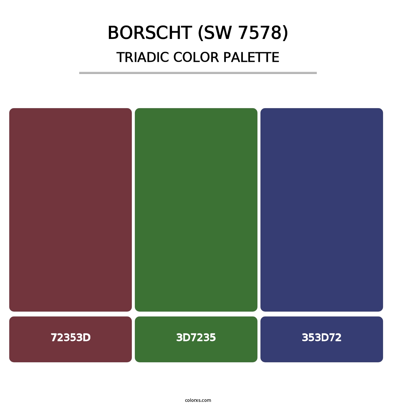 Borscht (SW 7578) - Triadic Color Palette