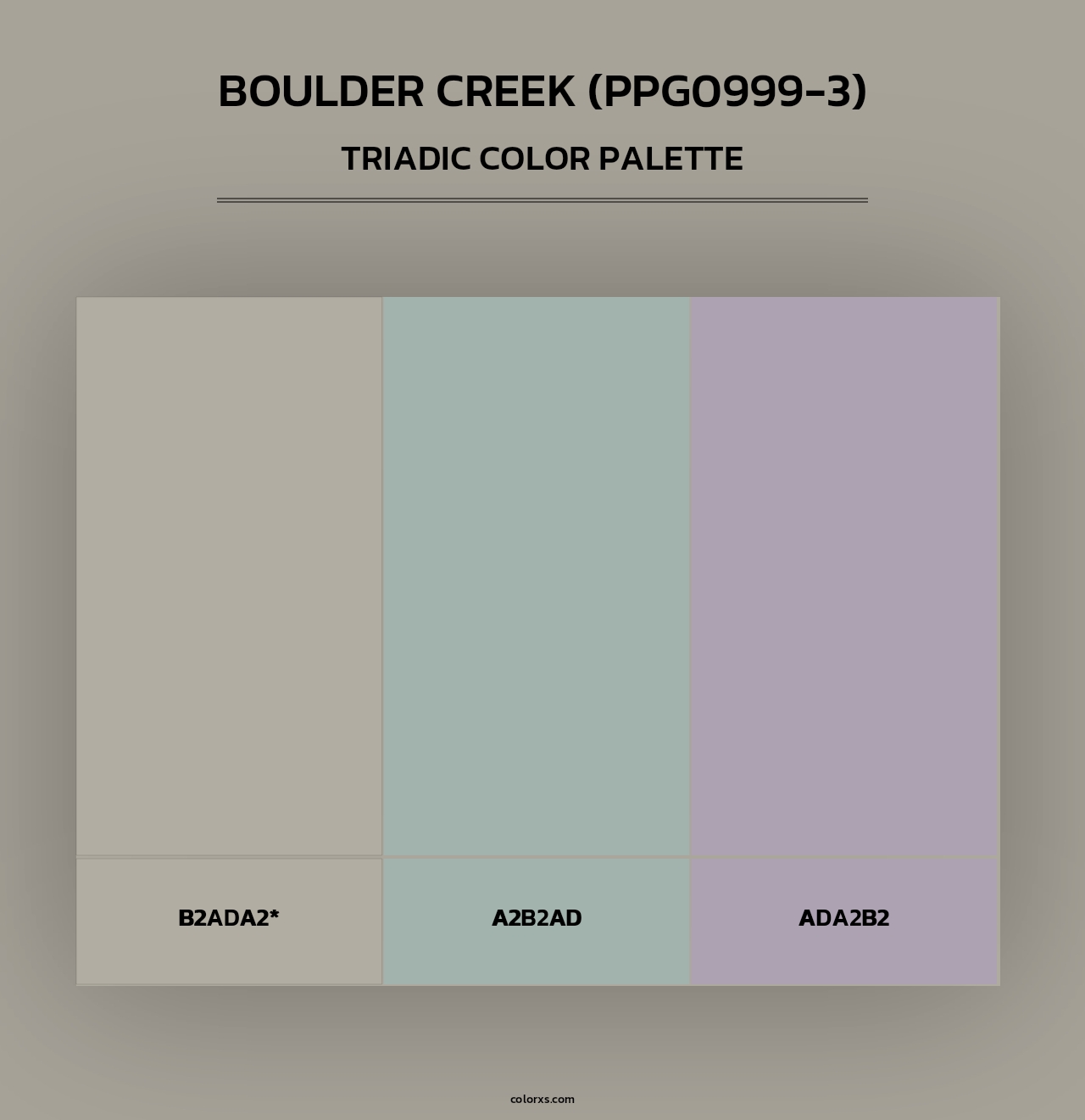 Boulder Creek (PPG0999-3) - Triadic Color Palette
