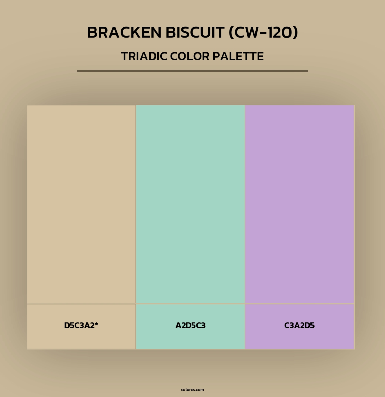 Bracken Biscuit (CW-120) - Triadic Color Palette