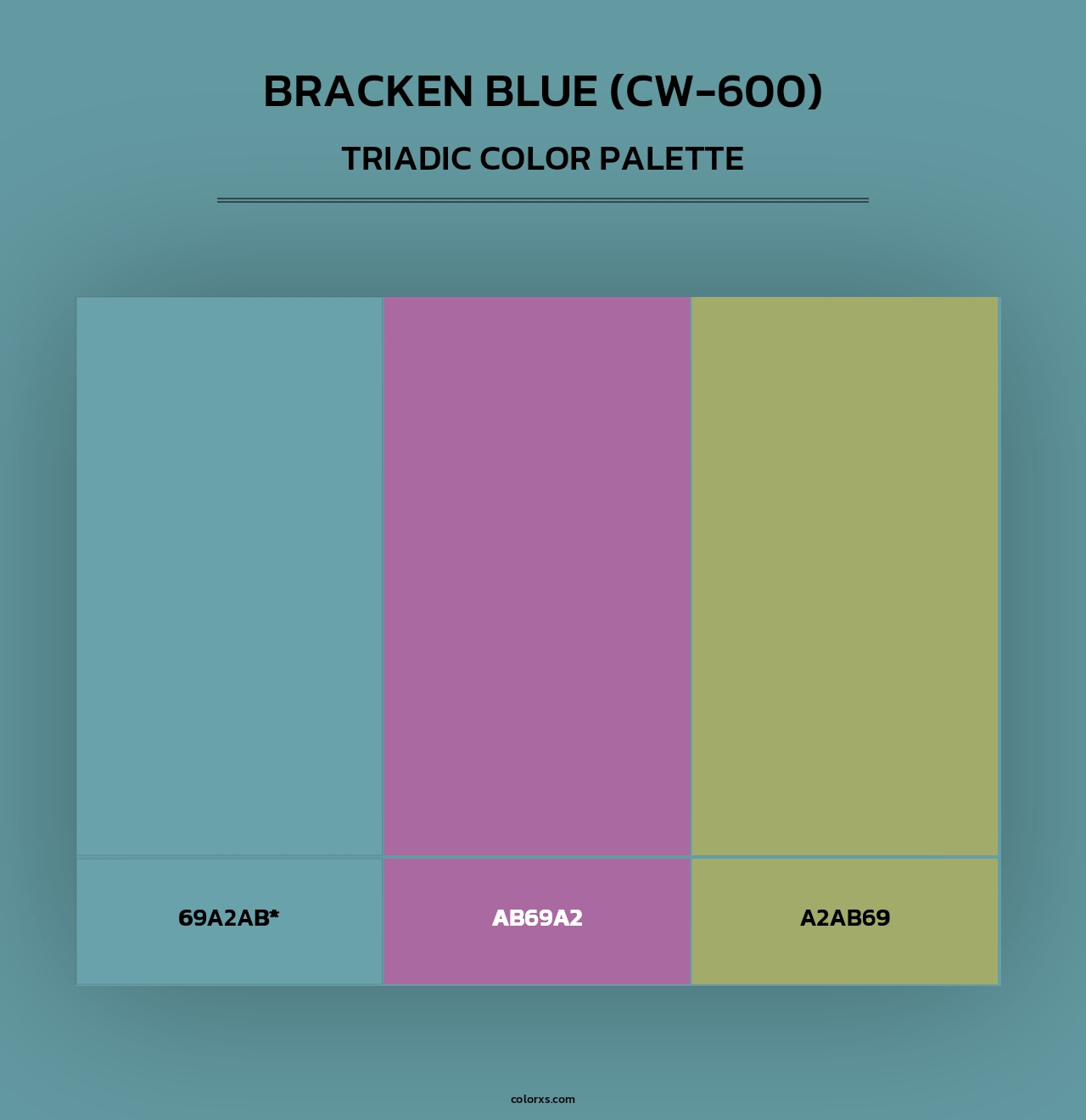 Bracken Blue (CW-600) - Triadic Color Palette
