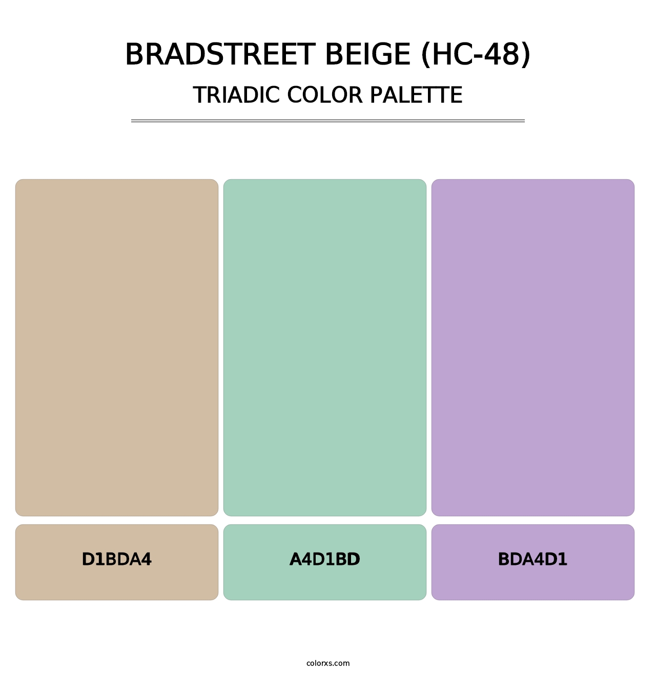 Bradstreet Beige (HC-48) - Triadic Color Palette
