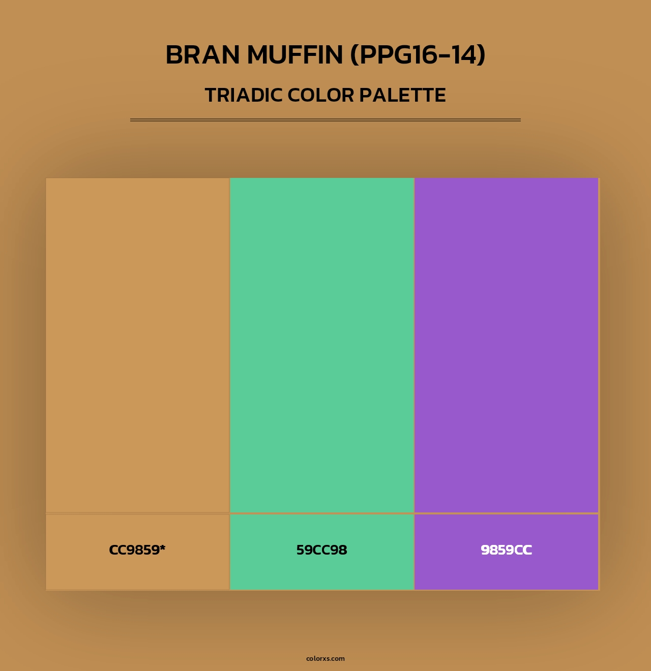 Bran Muffin (PPG16-14) - Triadic Color Palette