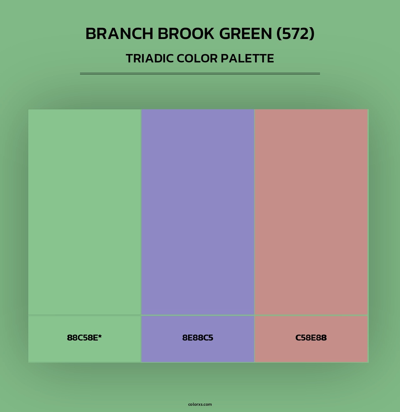 Branch Brook Green (572) - Triadic Color Palette