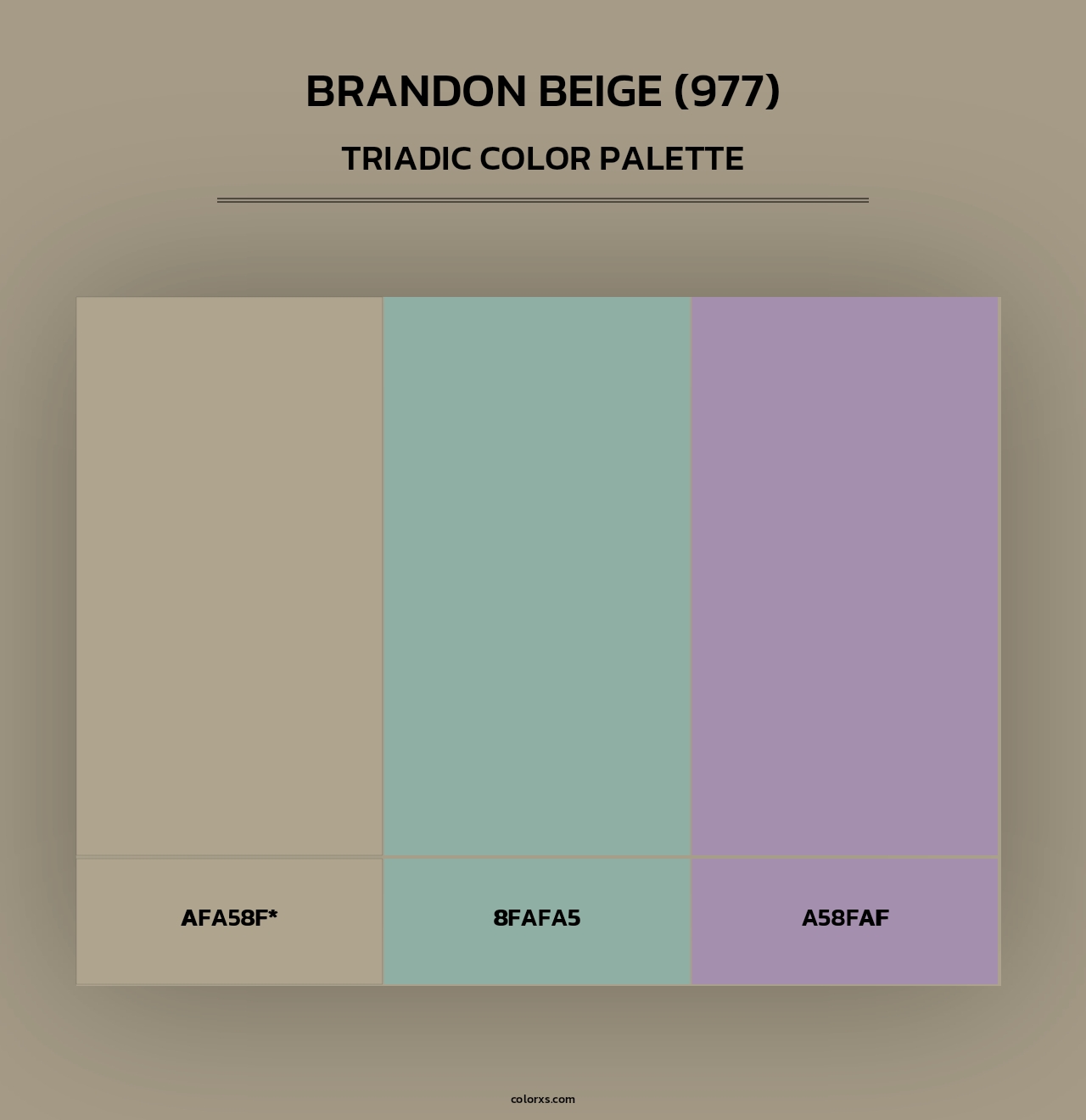 Brandon Beige (977) - Triadic Color Palette