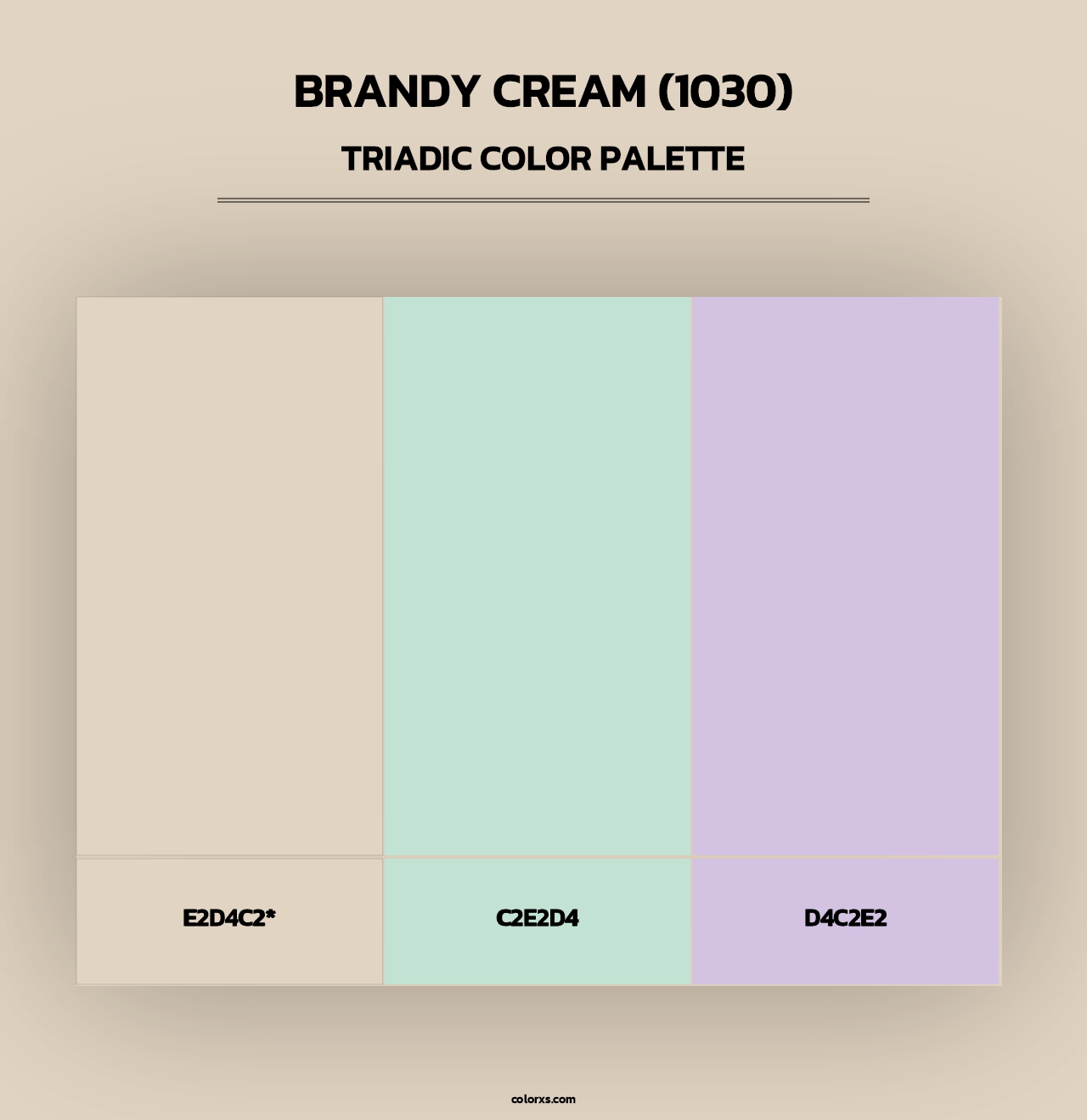Brandy Cream (1030) - Triadic Color Palette