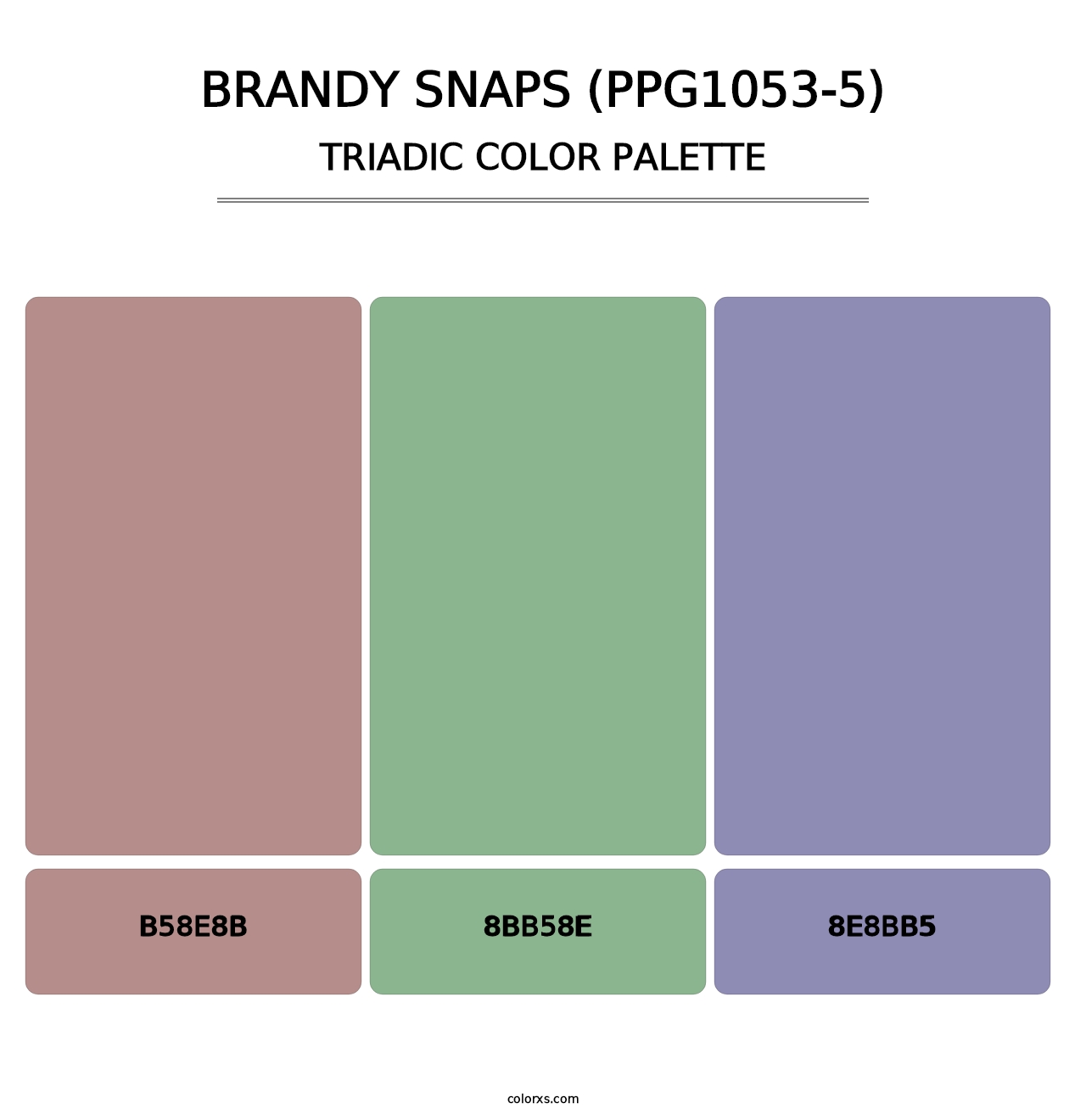 Brandy Snaps (PPG1053-5) - Triadic Color Palette