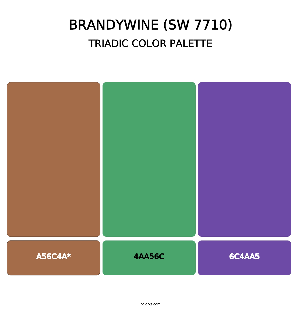 Brandywine (SW 7710) - Triadic Color Palette