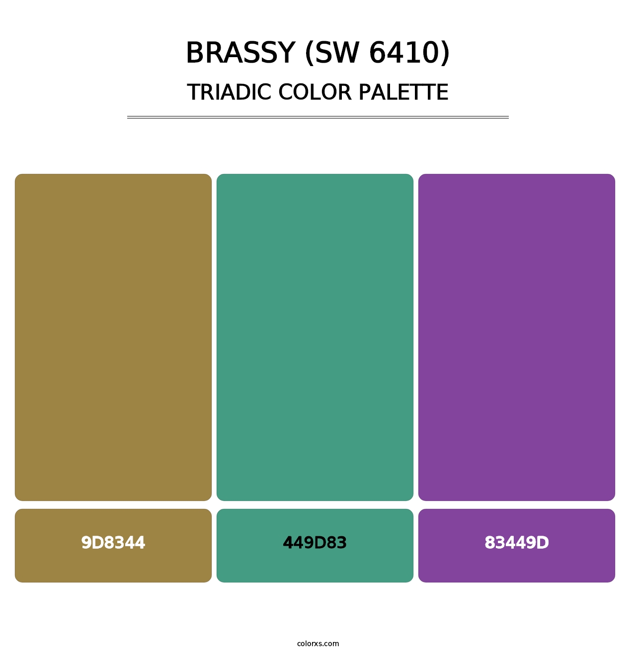 Brassy (SW 6410) - Triadic Color Palette